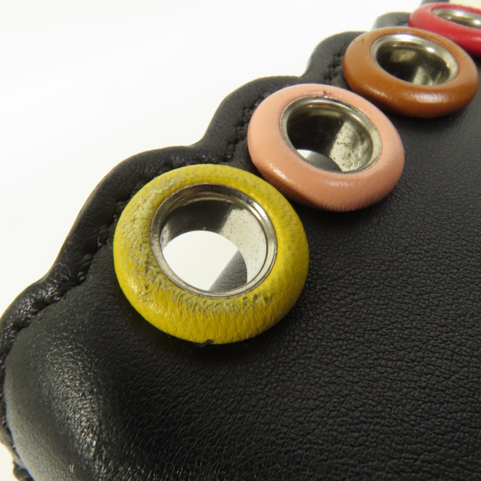 FENDI 牛皮皮革Mini Peekaboo銀扣手挽肩背兩用袋