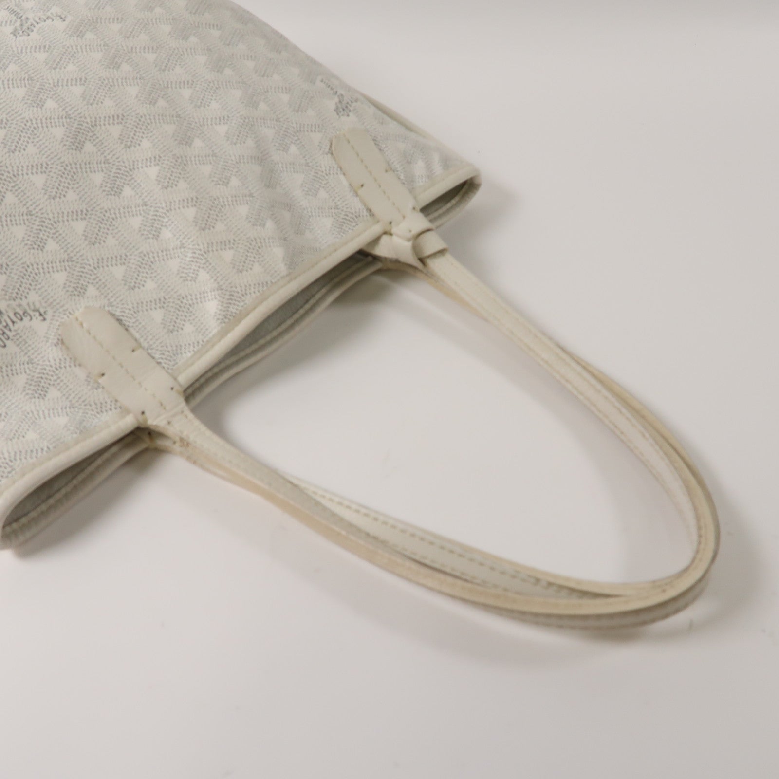 GOYARD 【激減優惠】塗層帆布Mini Anjou手挽袋白色