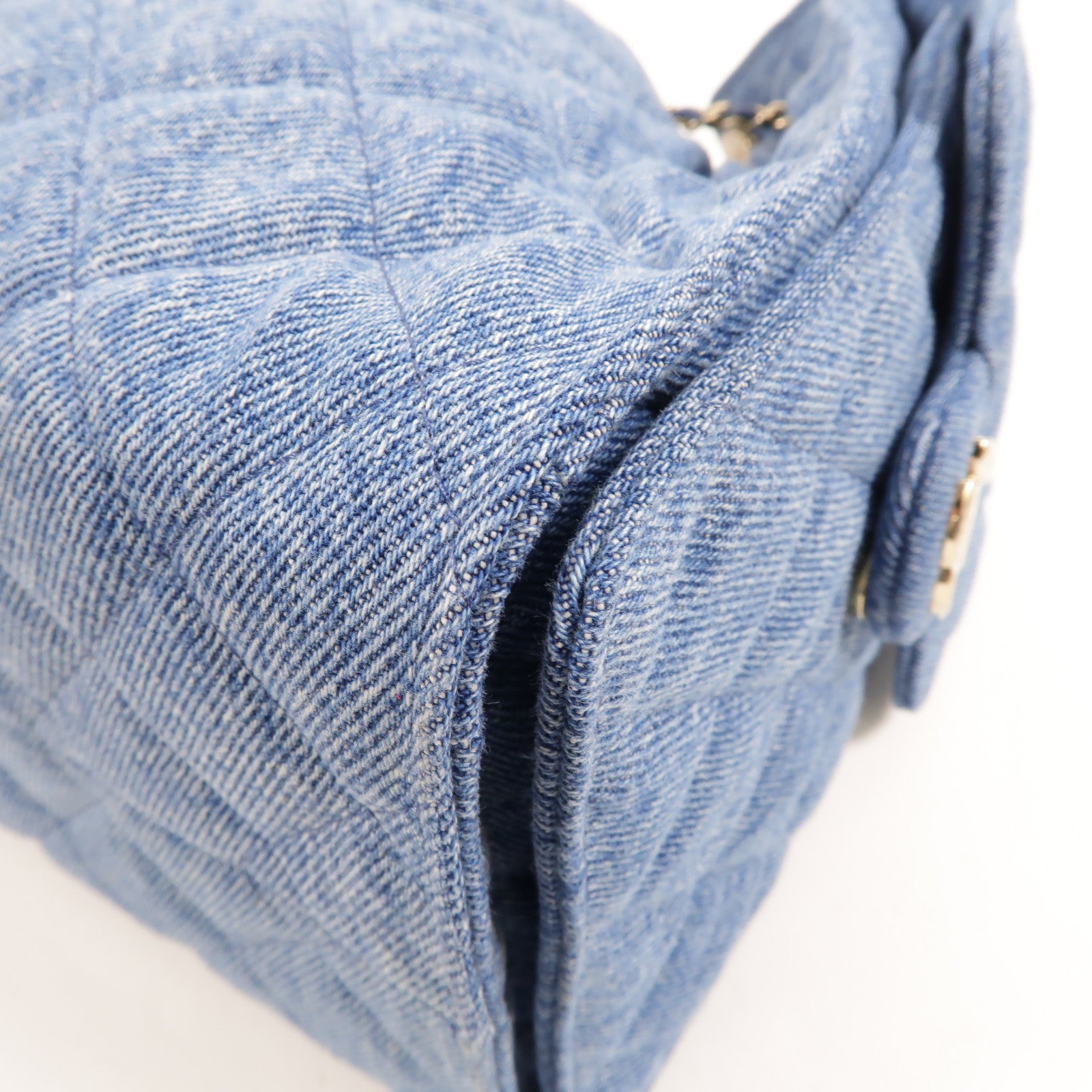 CHANEL 牛仔布Chanel 25 Small鏈帶肩背袋