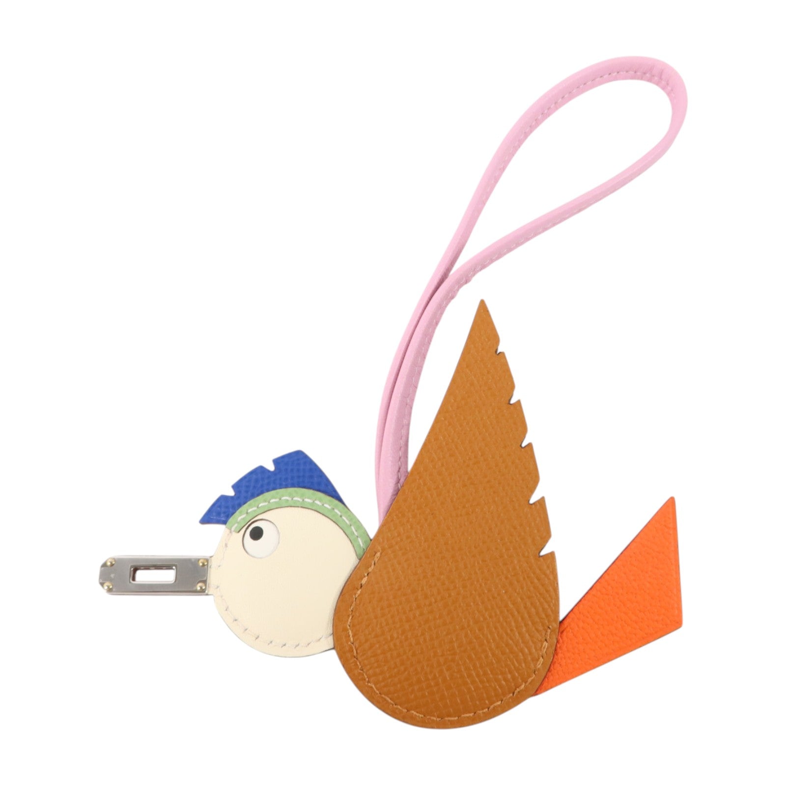 HERMES Epsom皮革/Swift皮革/Chevre皮革Birdy Charm掛飾Gold/Nata/Canopee