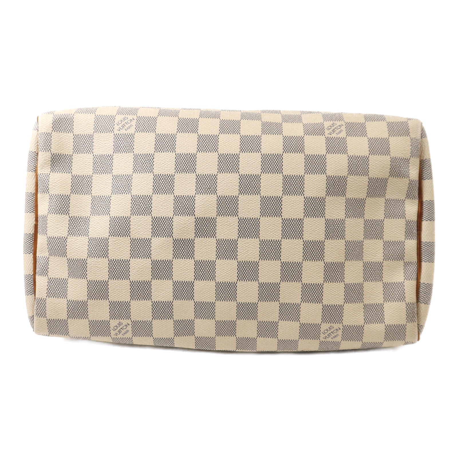 LOUIS VUITTON Damier Azur Speedy 30金扣手挽袋