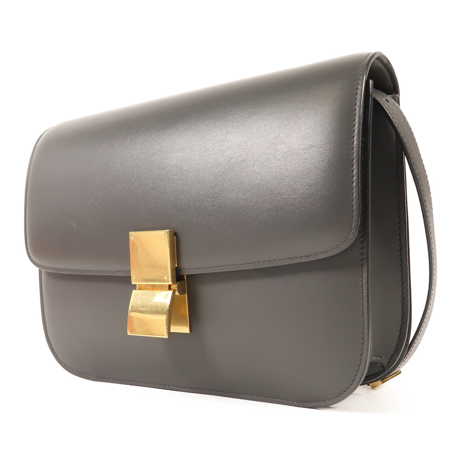 CELINE 牛皮皮革Classic Box金扣肩背袋