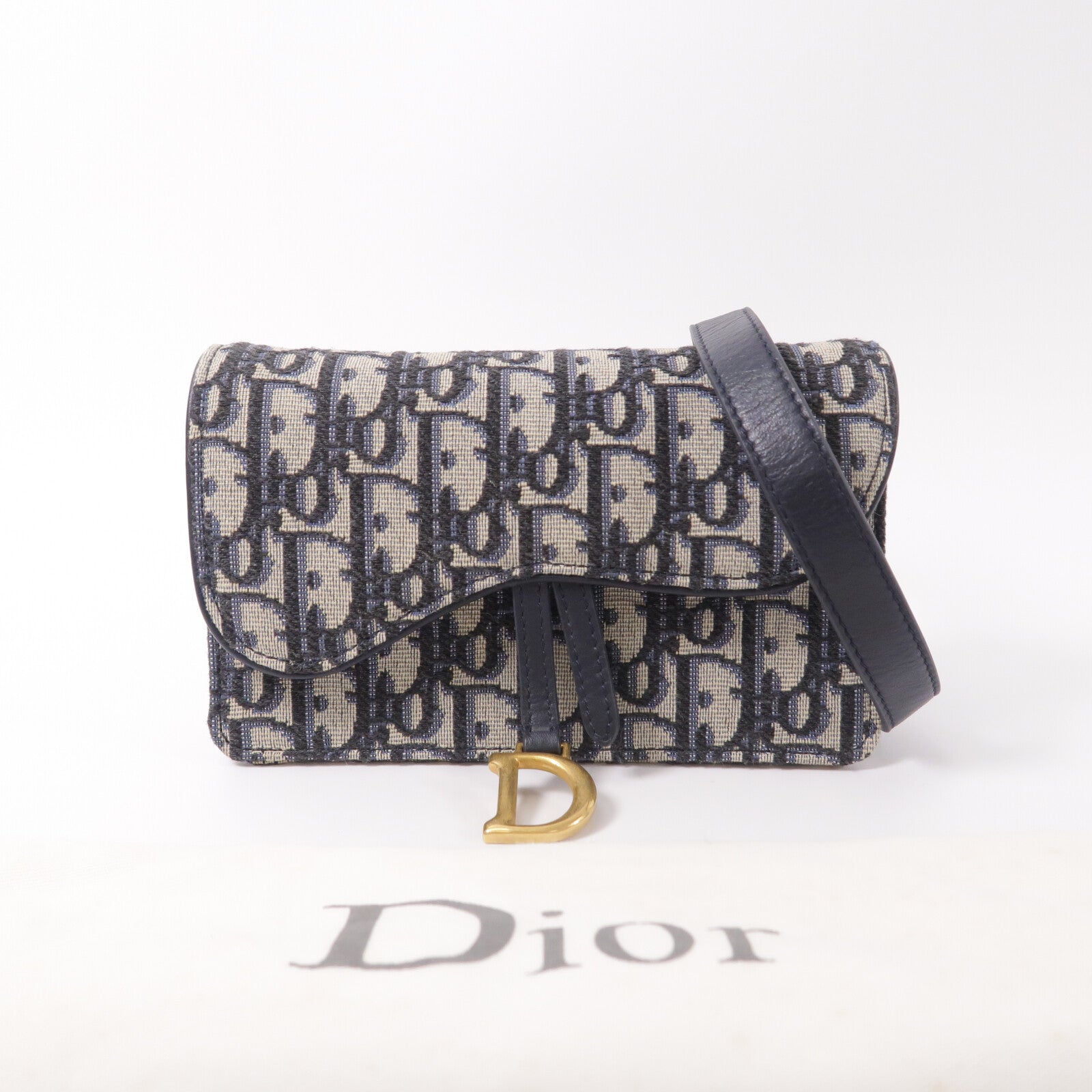 Dior 帆布Oblique Saddle Belt Bag腰包