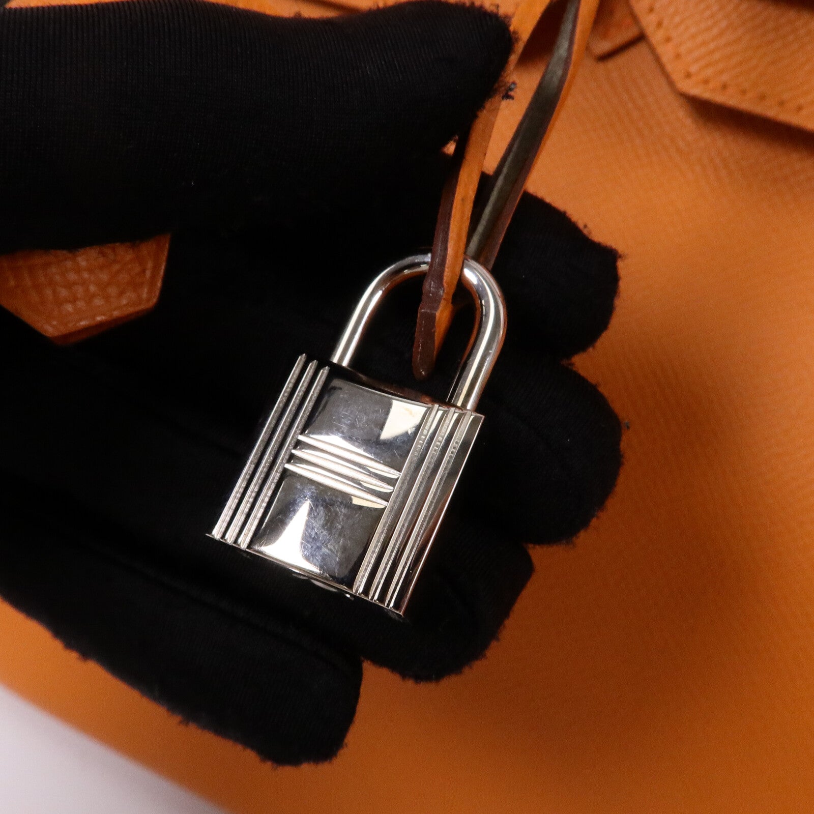 HERMES Epsom皮革Birkin 35手挽袋Orange