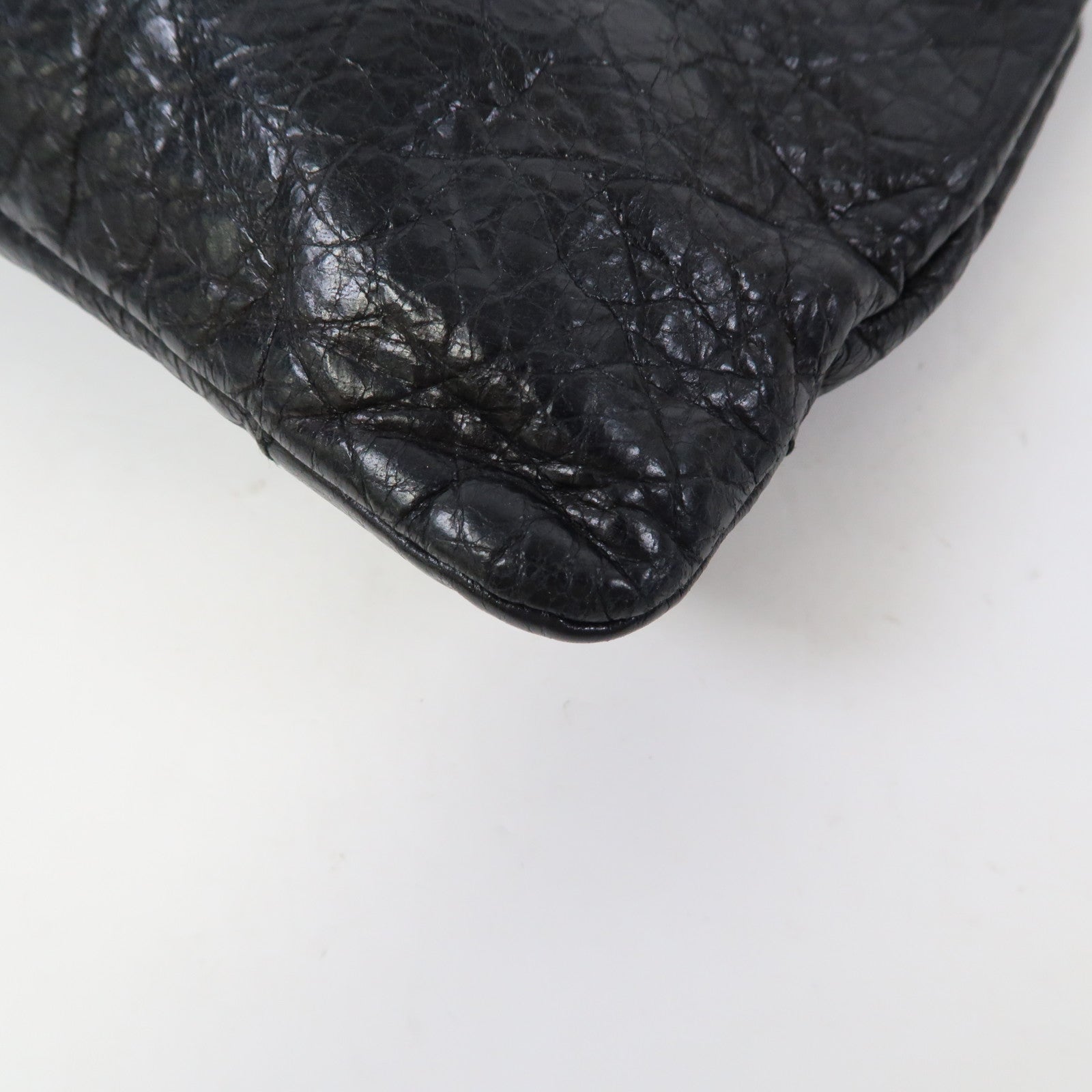 BALENCIAGA 牛皮皮革Giant Envelope金扣肩背袋黑色