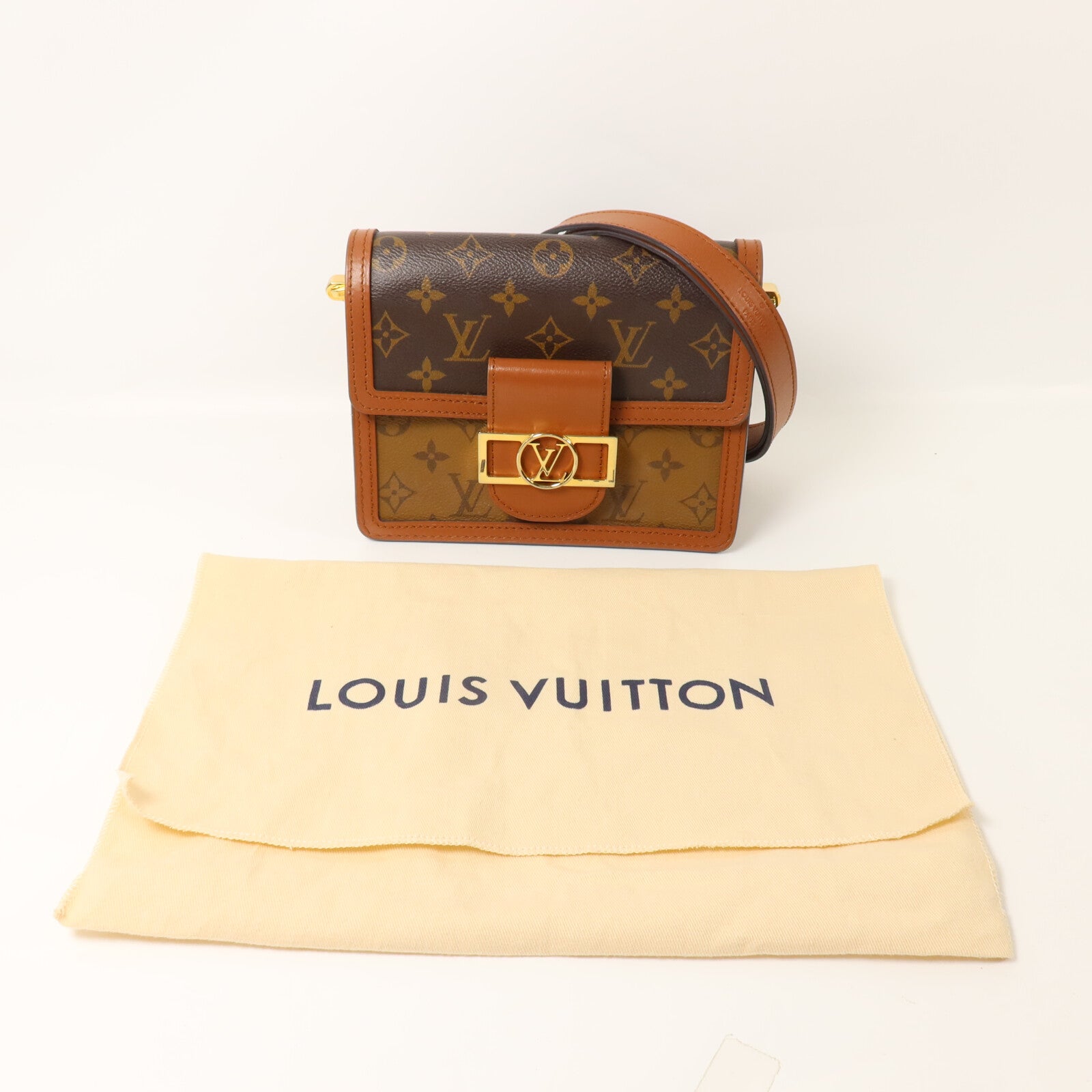 LOUIS VUITTON Monogram Reverse Mini Dauphine肩背袋