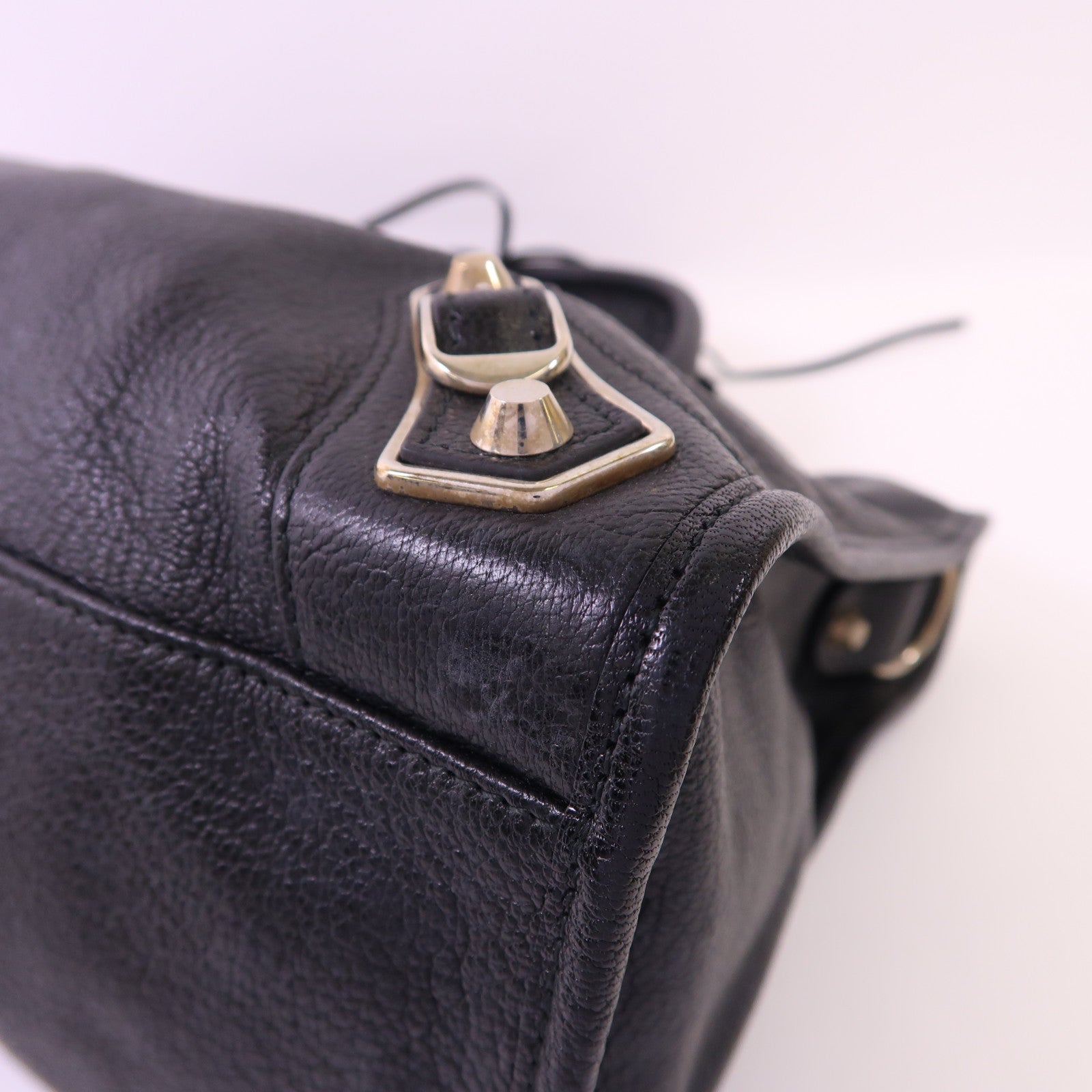 BALENCIAGA Chevre皮革City銀扣手挽肩背兩用袋