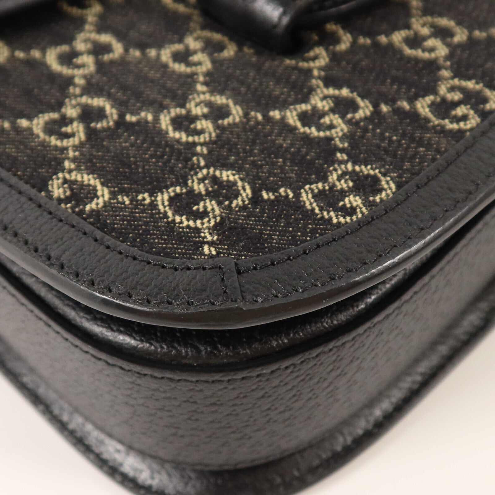GUCCI GG帆布Horsebit 1955金扣肩背袋
