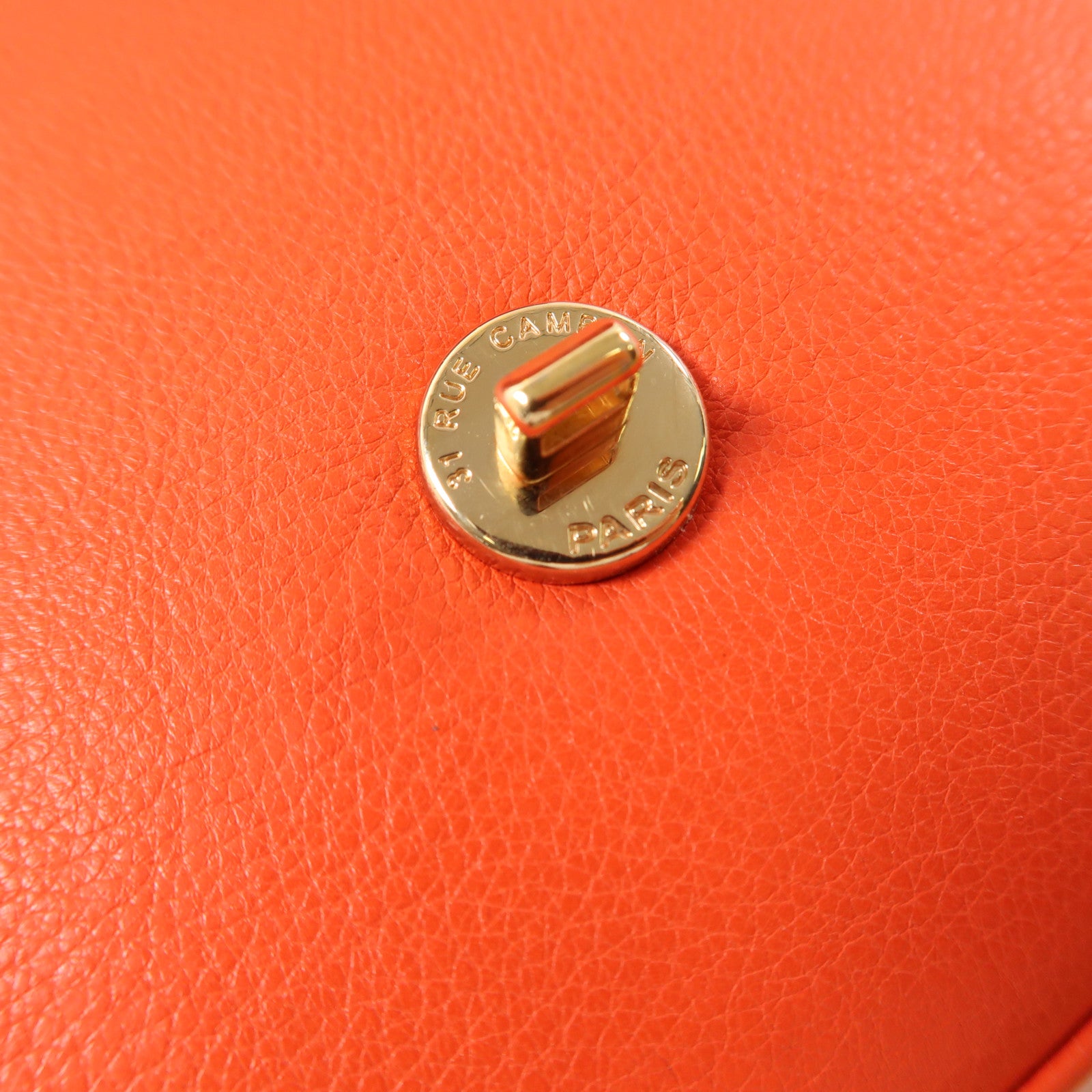 CHANEL 牛皮皮革Shoulder Bag金扣鏈帶手挽肩背兩用袋紅色