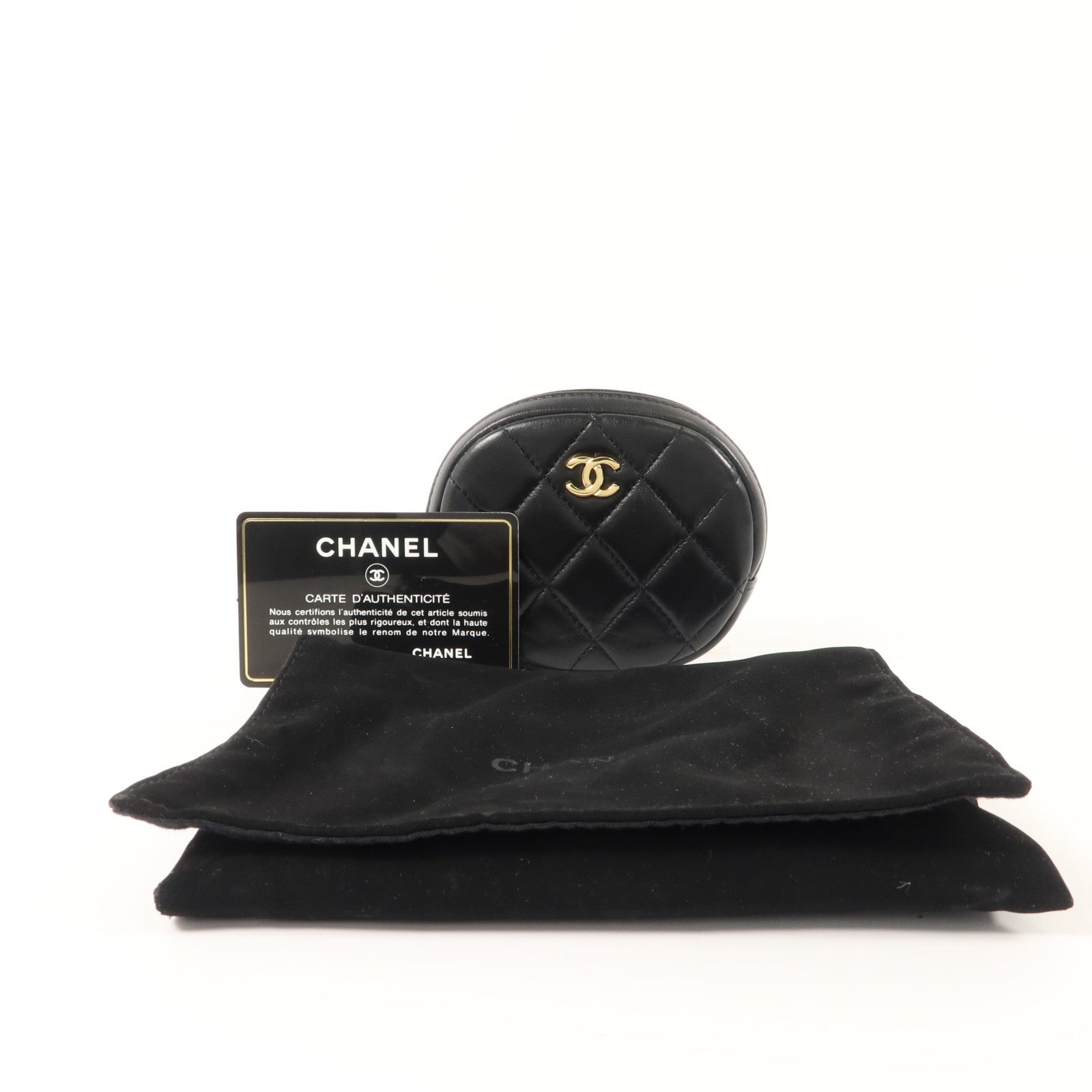 CHANEL 羊皮皮革Classic Round Coin Purse金扣零錢包