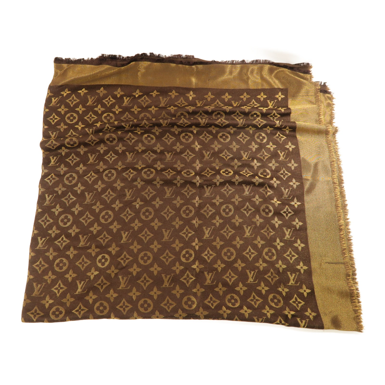 LOUIS VUITTON 絲質/羊绒Scarf圍巾