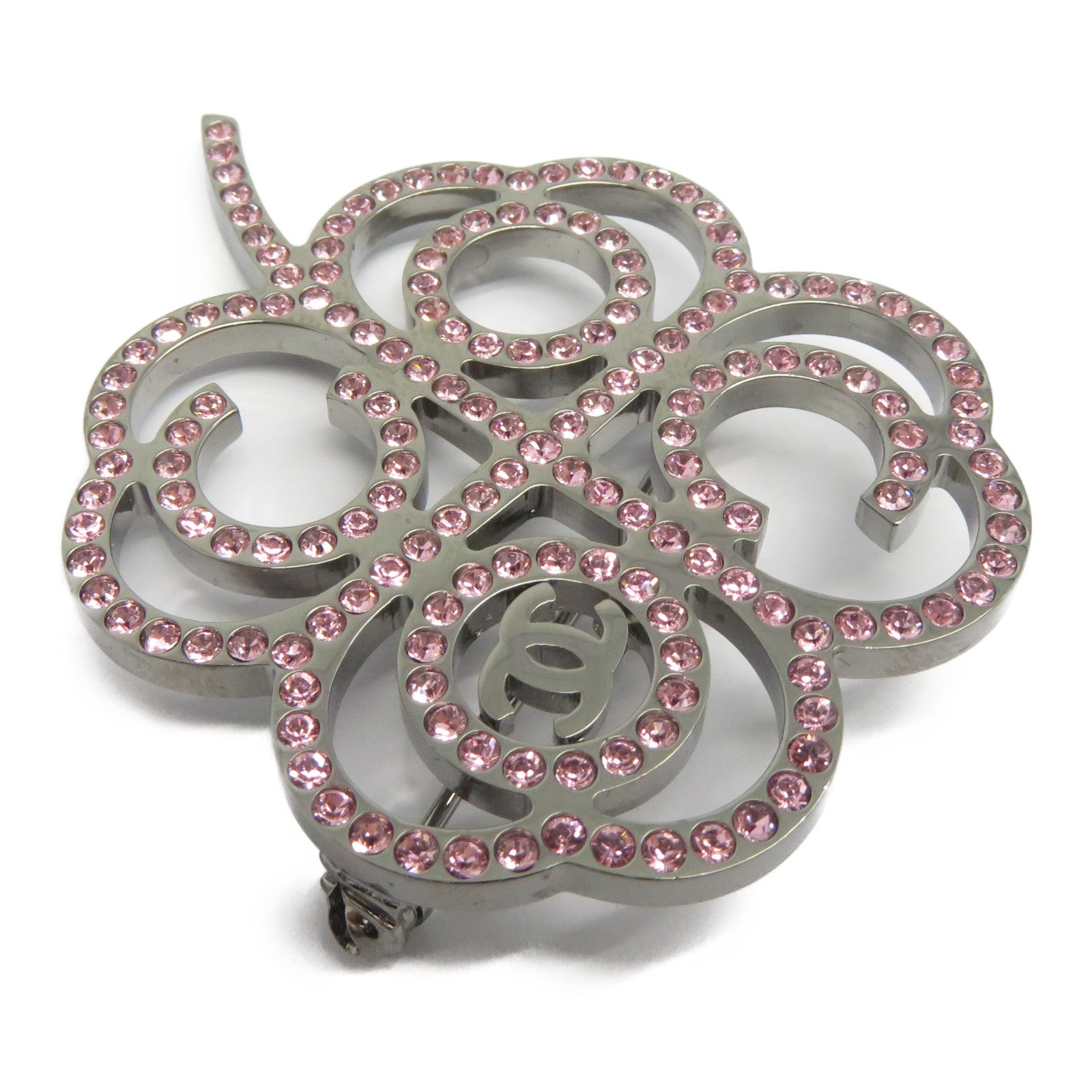 CHANEL 【激減優惠】金屬Brooch胸針銀色/粉紅色