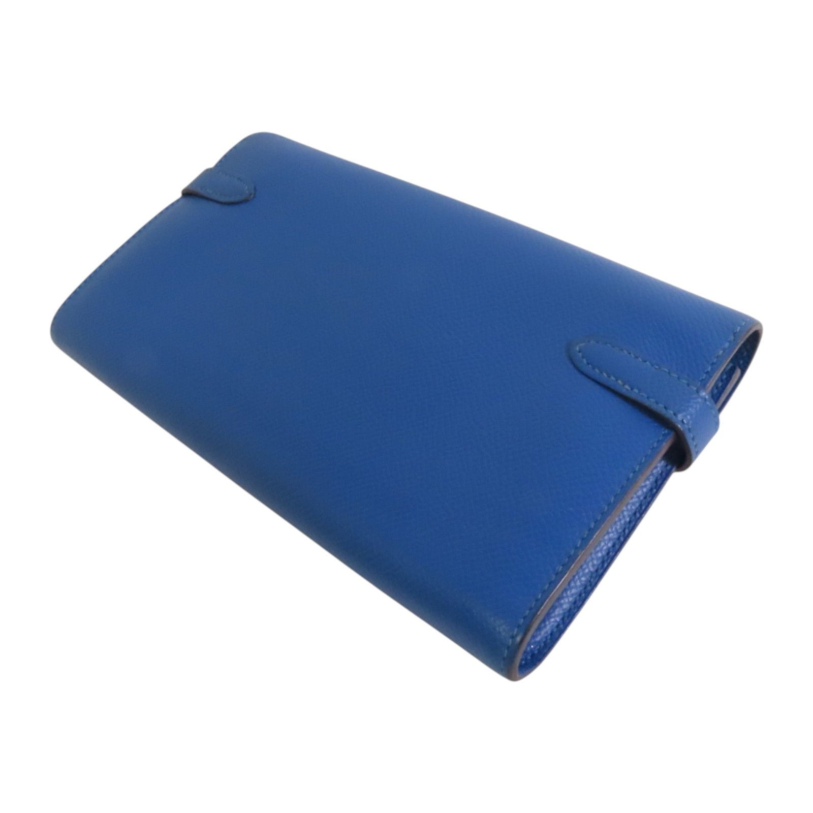 HERMES Epsom皮革Kelly Wallet銀扣長錢包