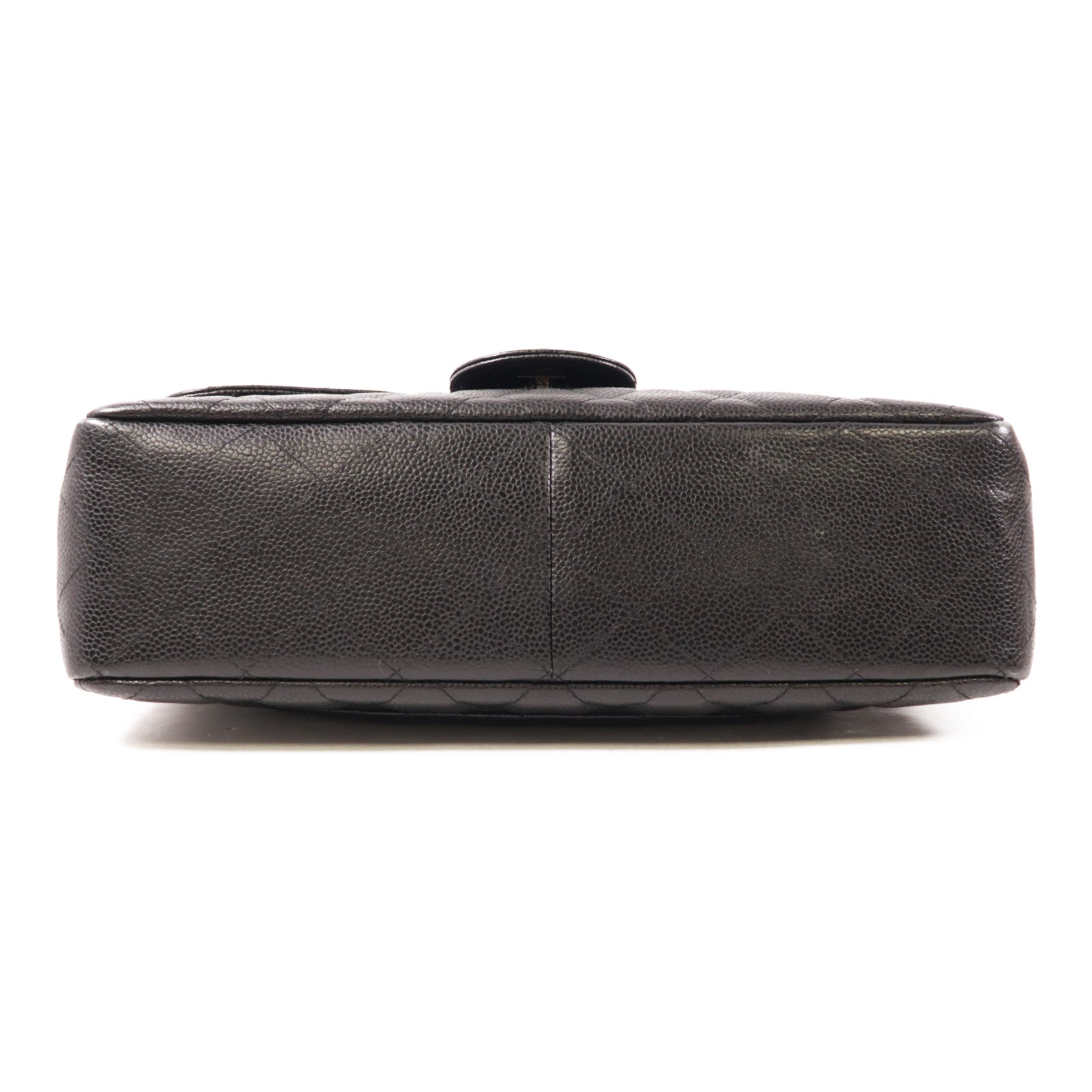 CHANEL 牛皮皮革Large Classic銀扣肩背袋