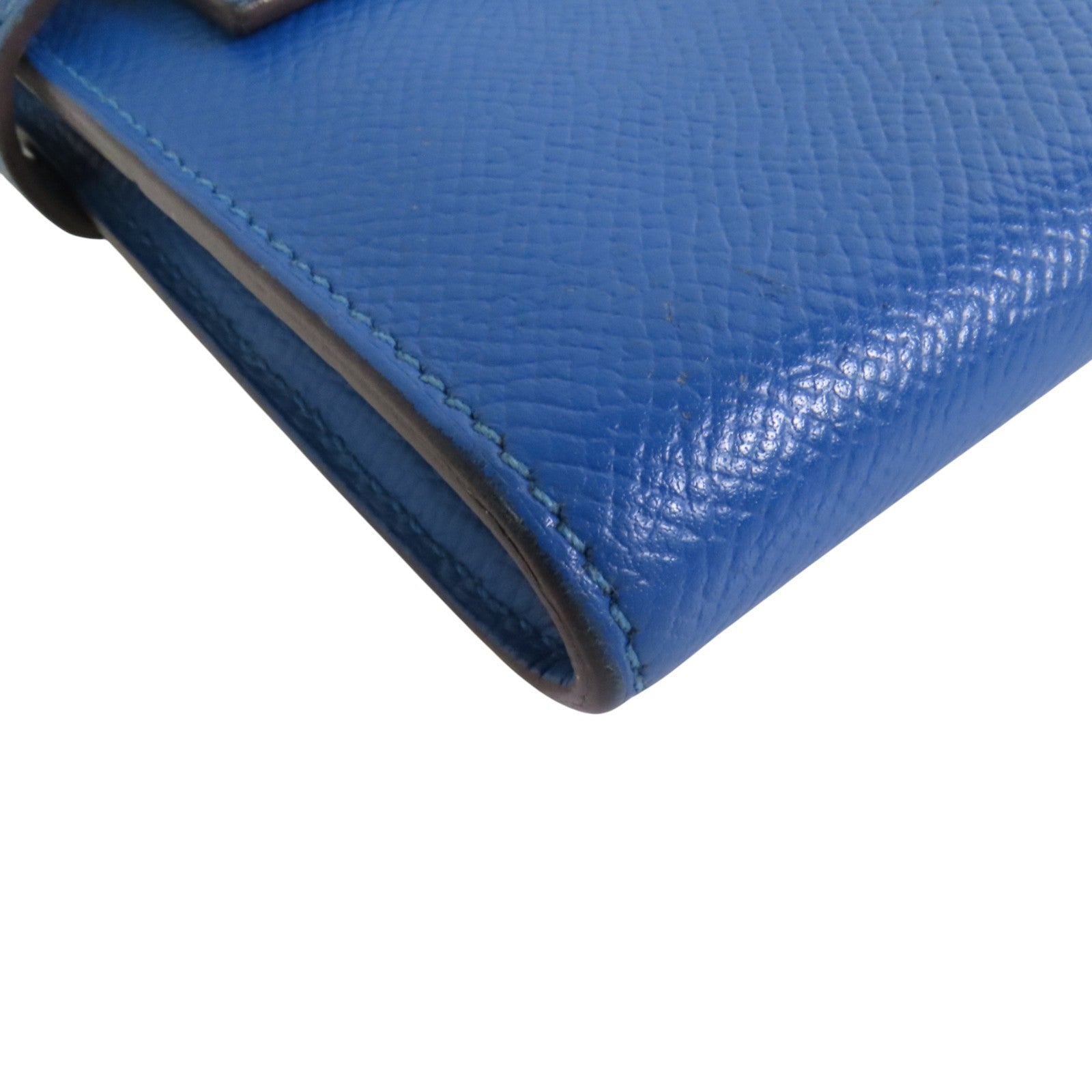 HERMES Epsom皮革Kelly Wallet銀扣長錢包