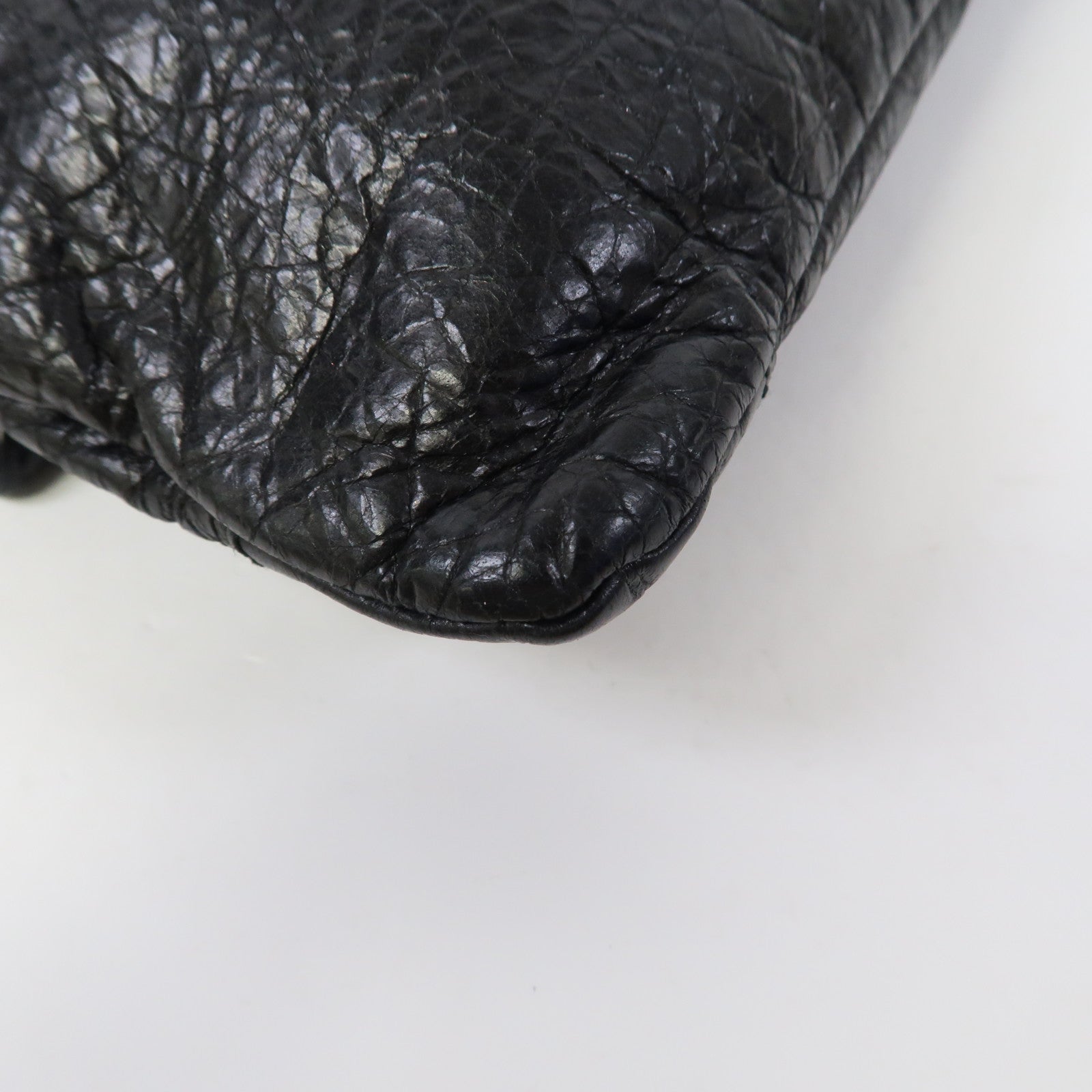 BALENCIAGA 牛皮皮革Giant Envelope金扣肩背袋黑色