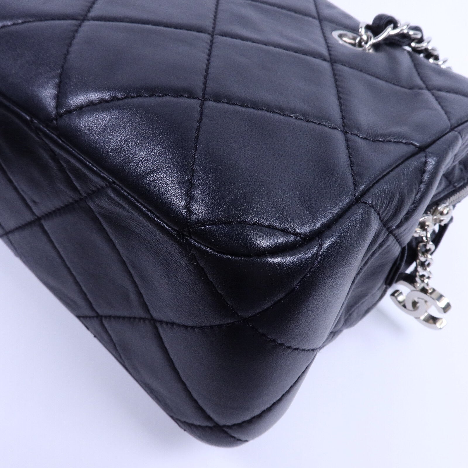 CHANEL 牛皮皮革Chain Shoulder Bag鏈帶手挽袋