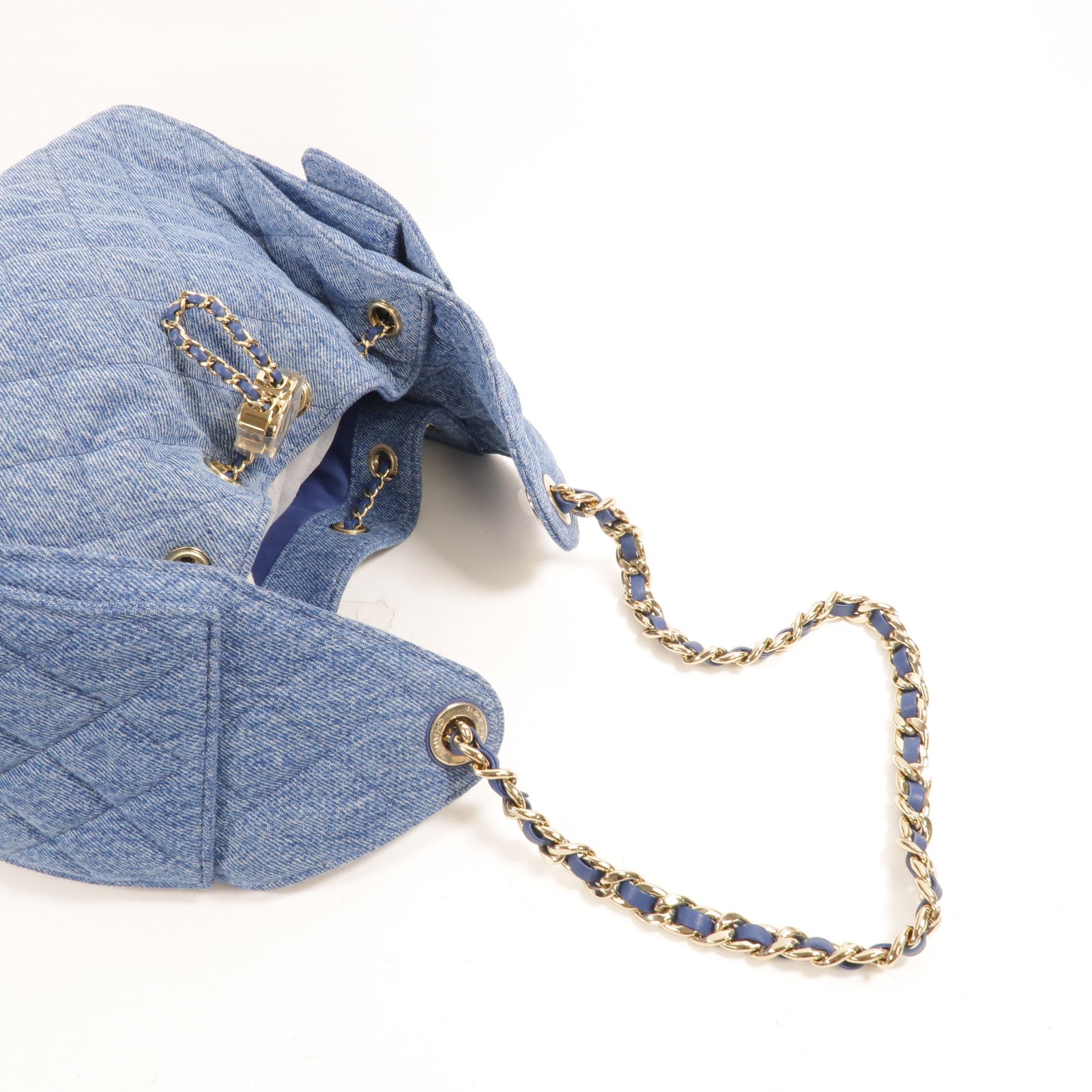 CHANEL 牛仔布Chanel 25 Small鏈帶肩背袋