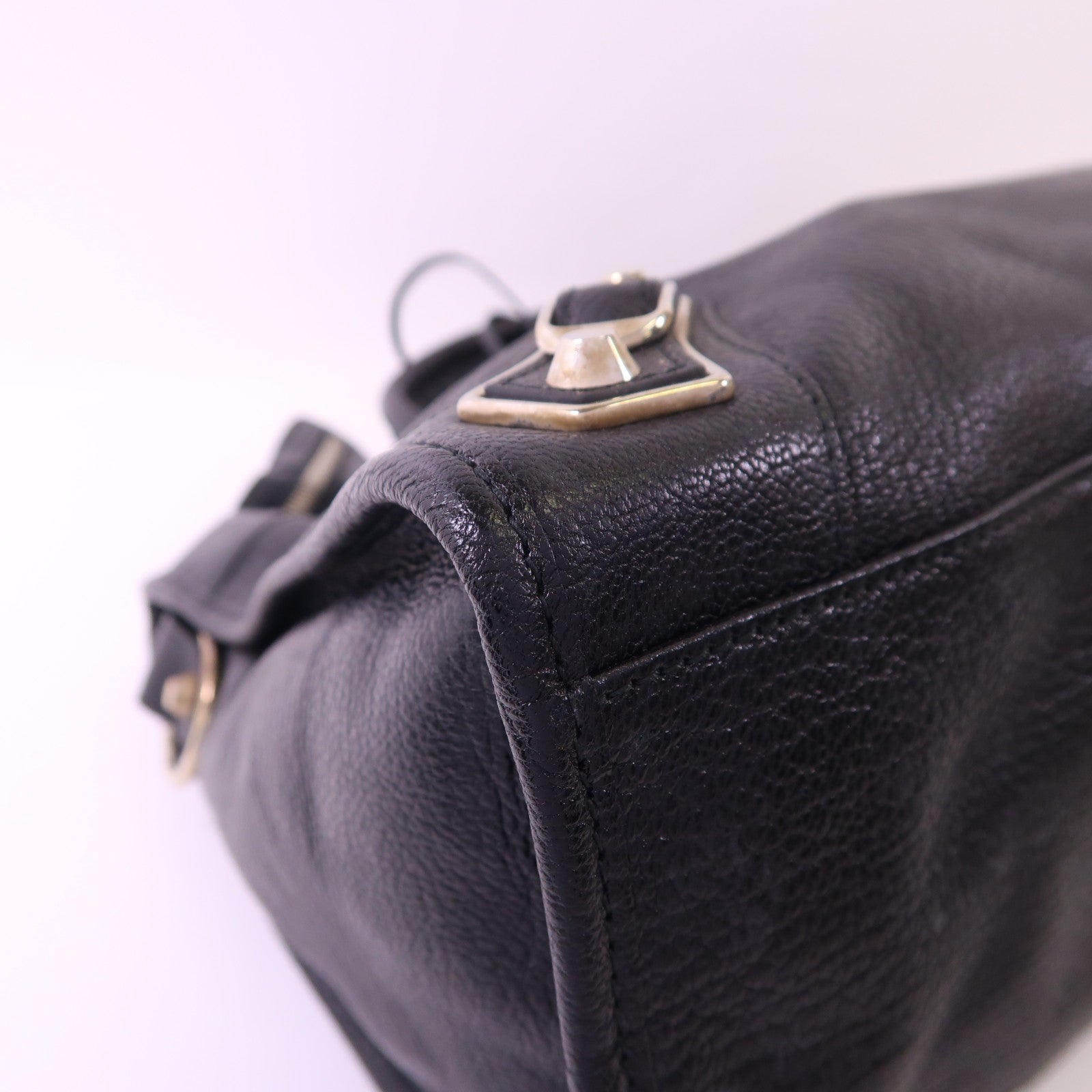 BALENCIAGA Chevre皮革City銀扣手挽肩背兩用袋