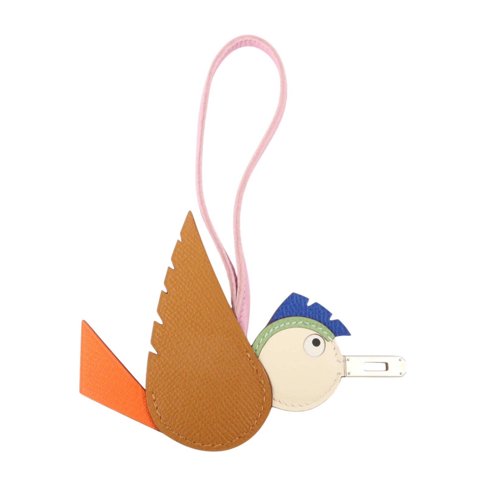 HERMES Epsom皮革/Swift皮革/Chevre皮革Birdy Charm掛飾Gold/Nata/Canopee
