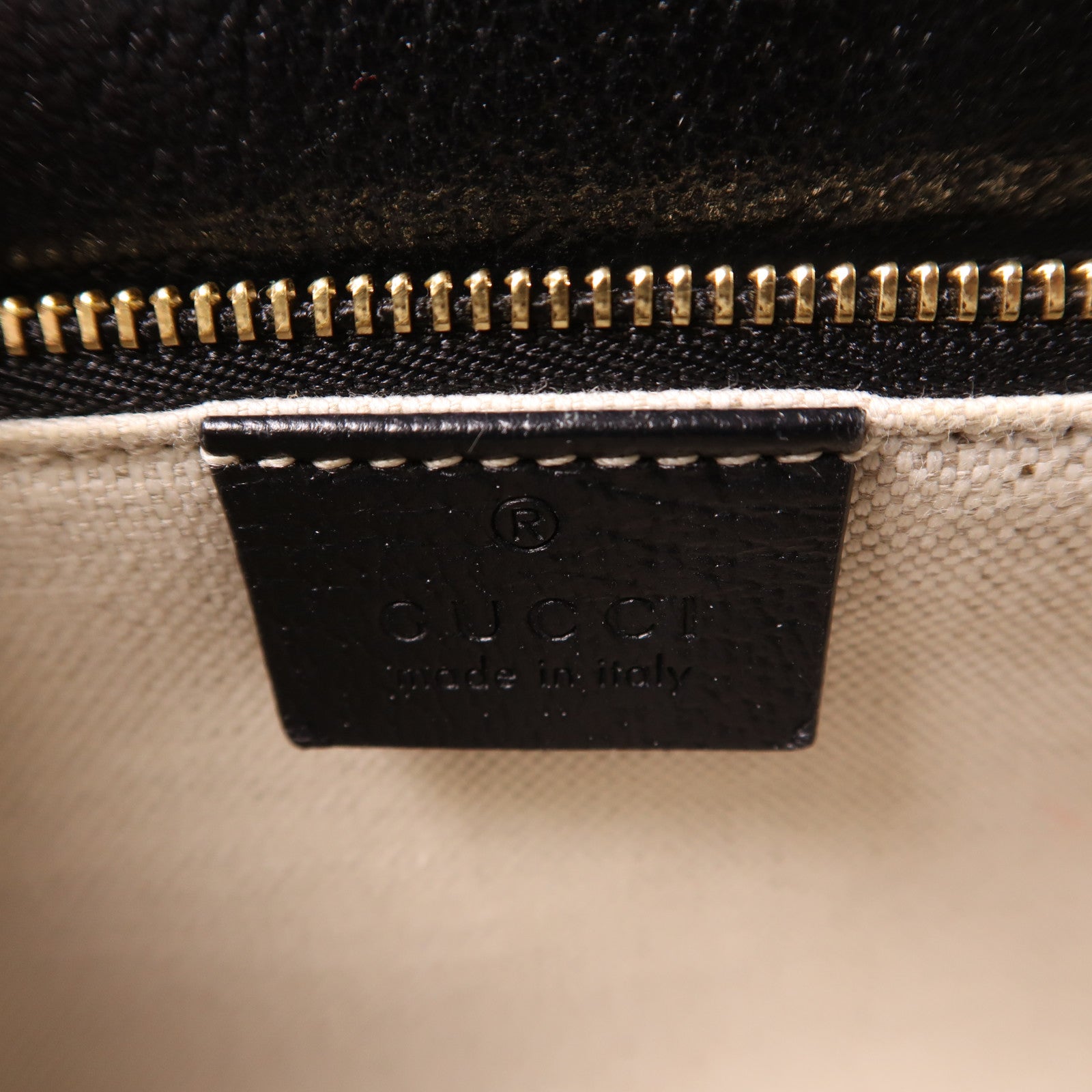 GUCCI GG帆布/皮革Horsebit 1955金扣肩背袋黑色
