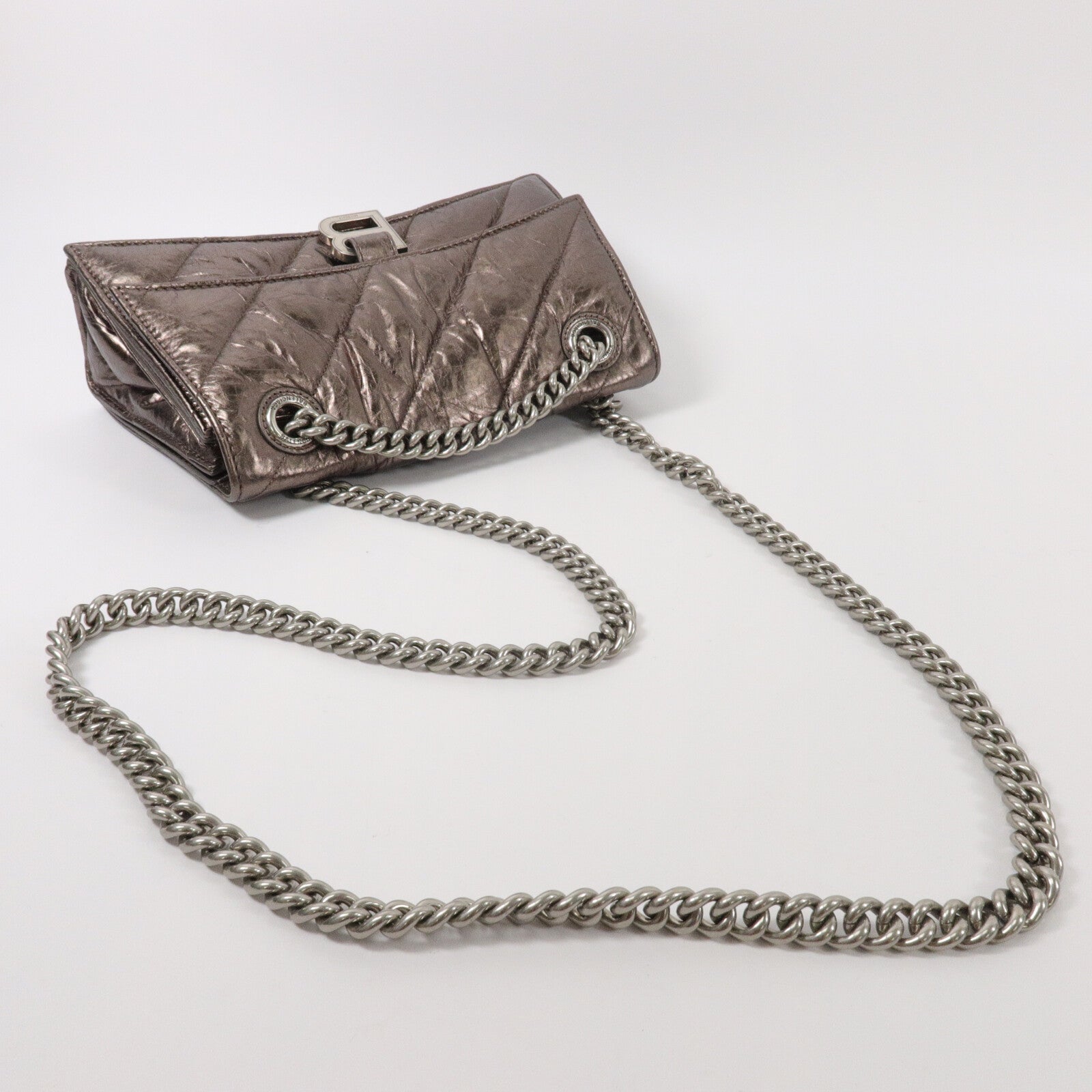 BALENCIAGA 牛皮皮革Small Crush Chain Quilted鏈帶肩背袋