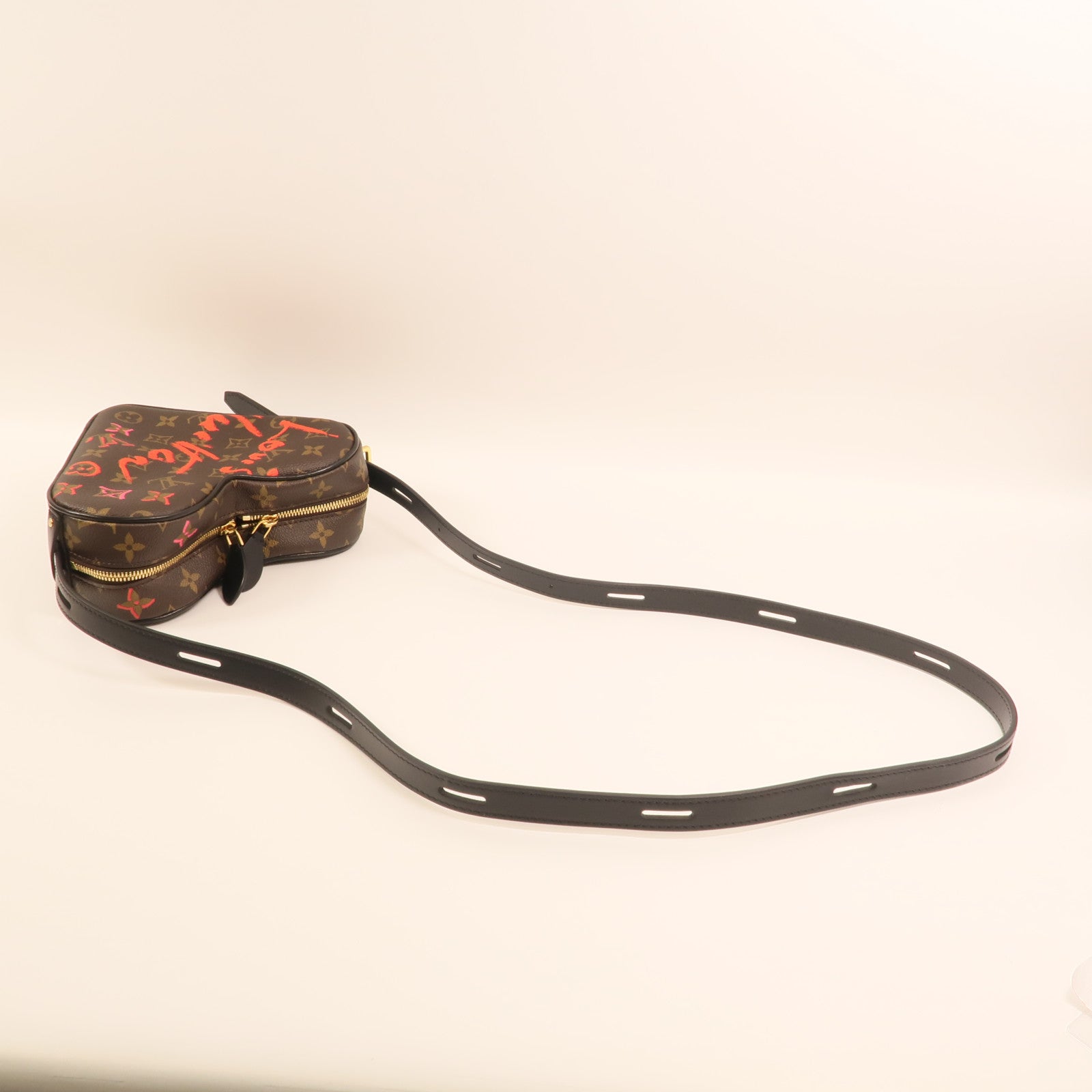 LOUIS VUITTON Monogram Sac Coeur Fall In Love金扣肩背袋棕色