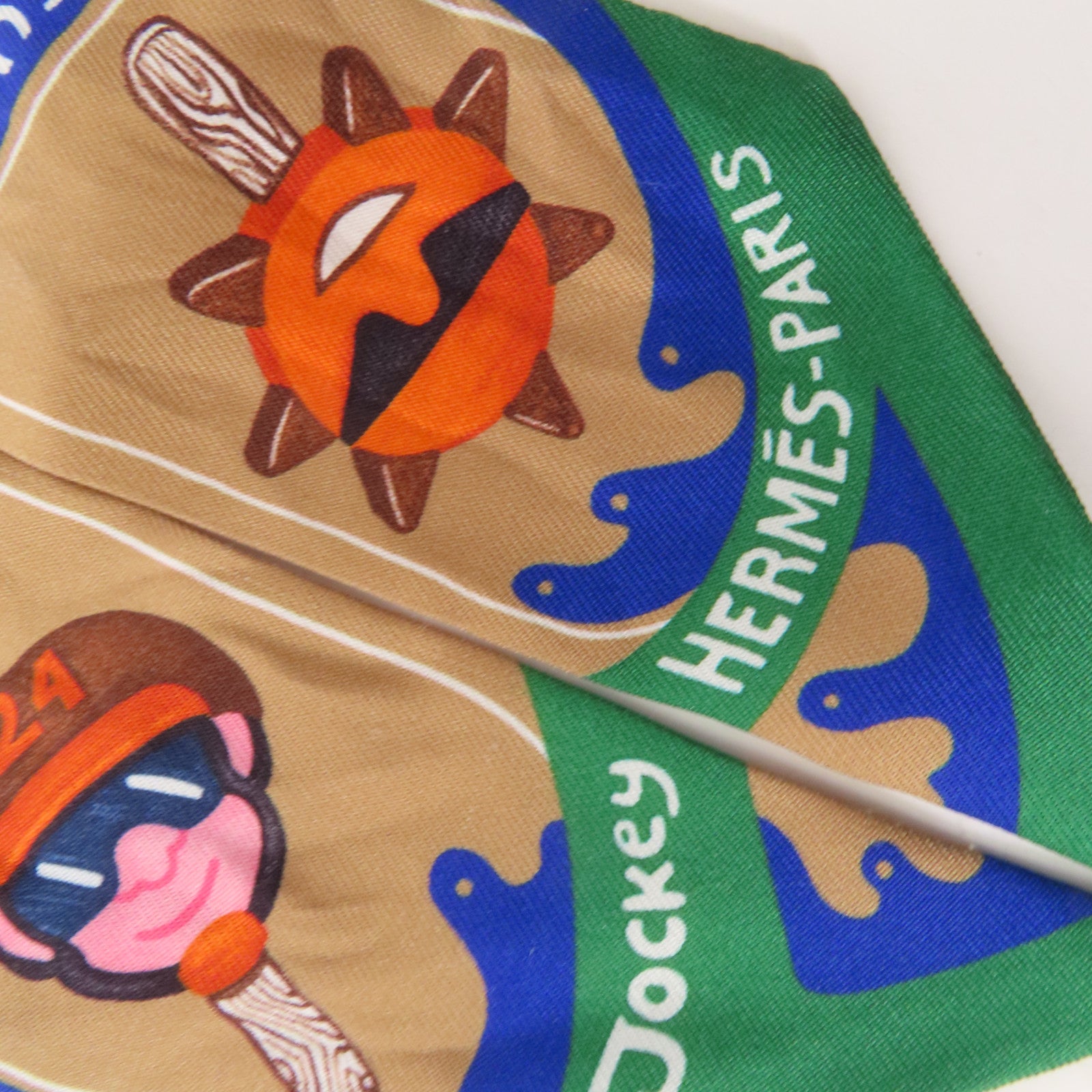 HERMES 絲質Twilly絲巾Multicolor