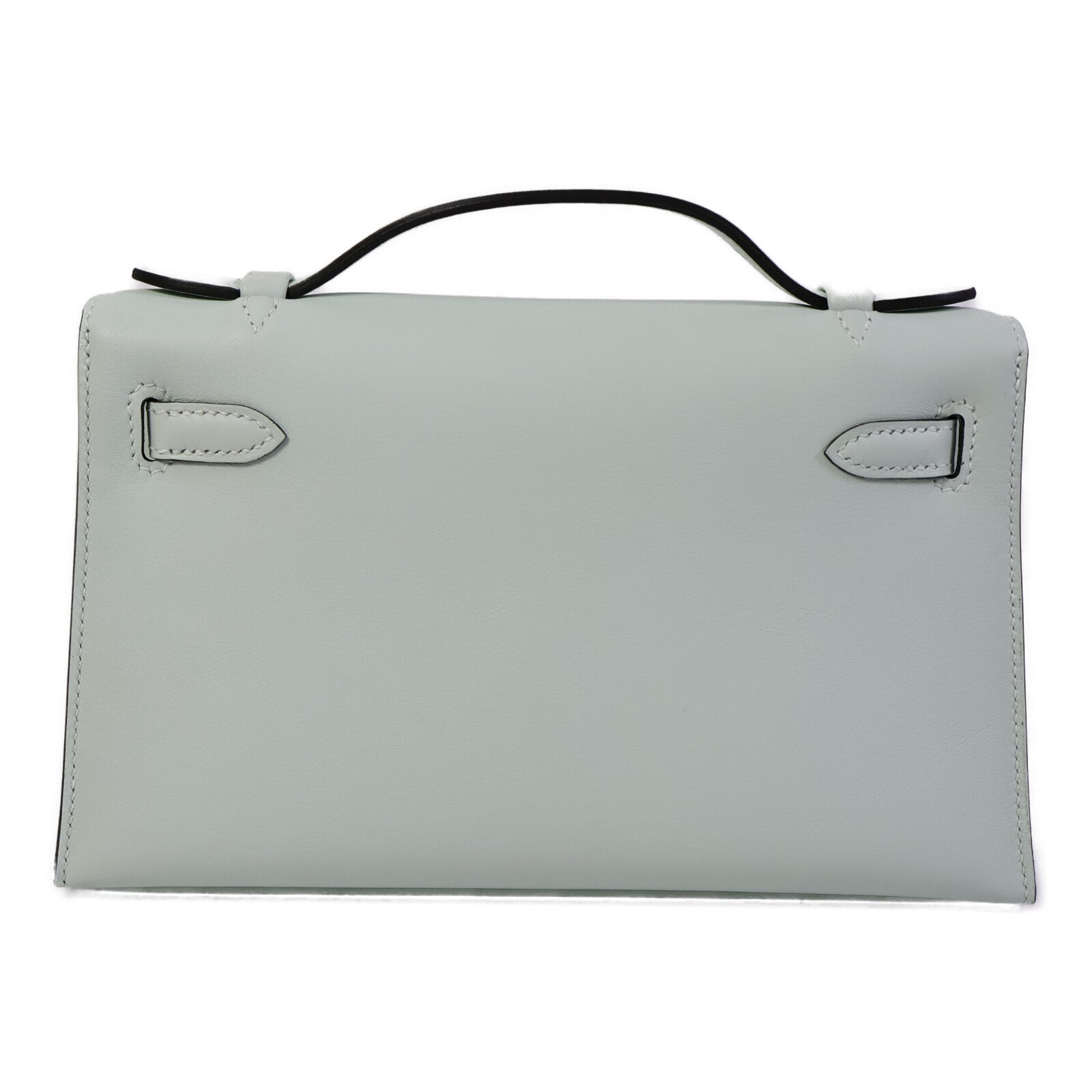 HERMES Swift皮革Kelly Pochette手挽袋Vert Fizz