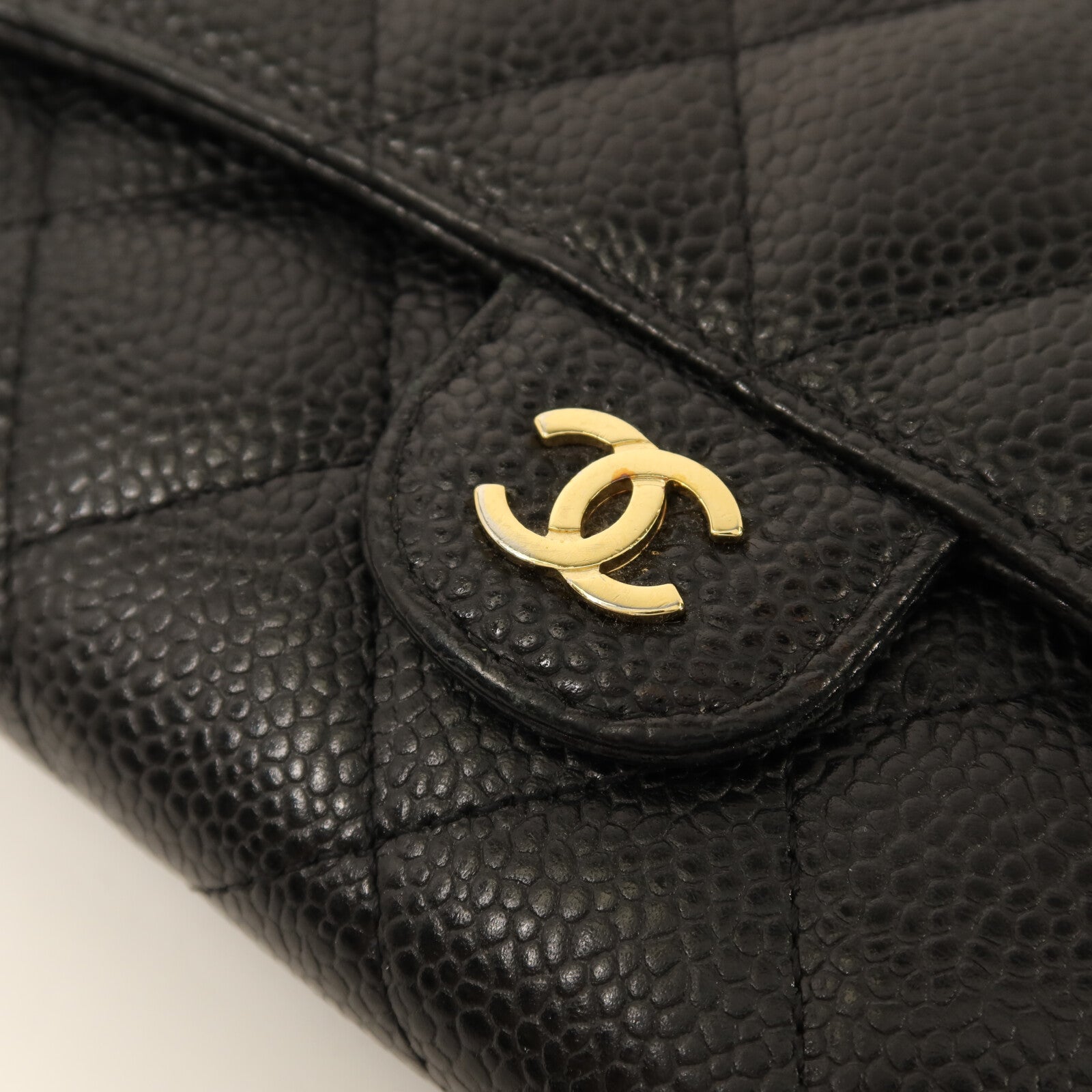 CHANEL 牛皮皮革Classic Long Wallet金扣長錢包
