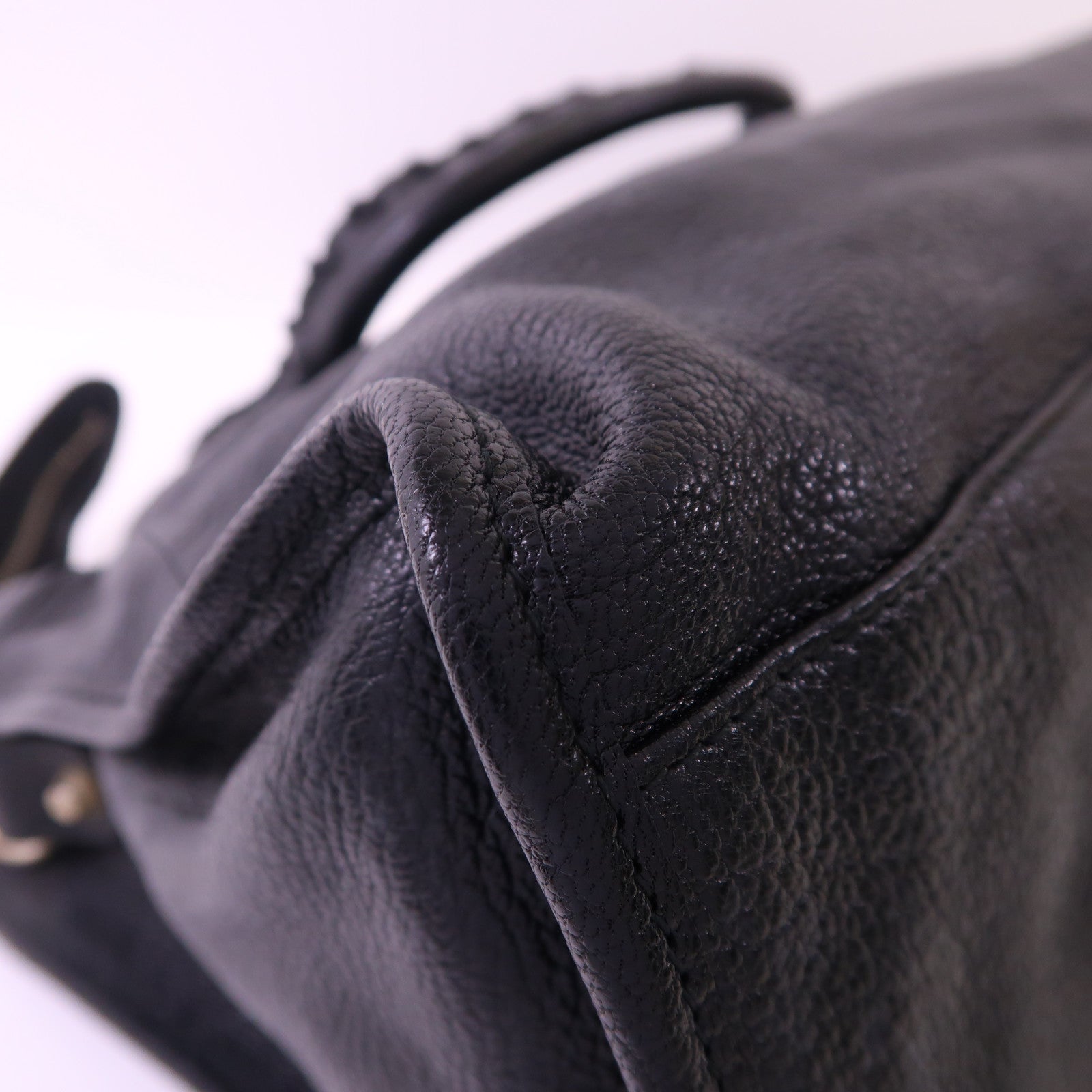 BALENCIAGA Chevre皮革City銀扣手挽肩背兩用袋