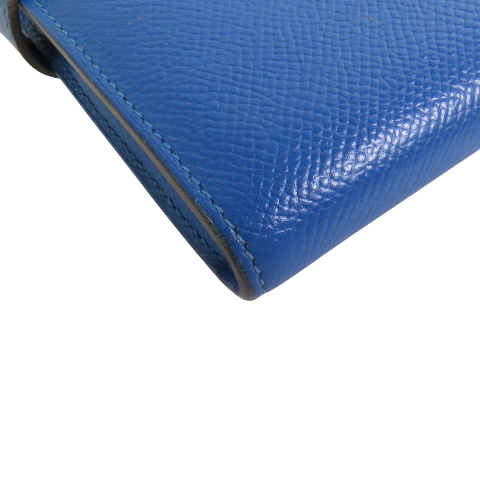 HERMES Epsom皮革Kelly Wallet銀扣長錢包