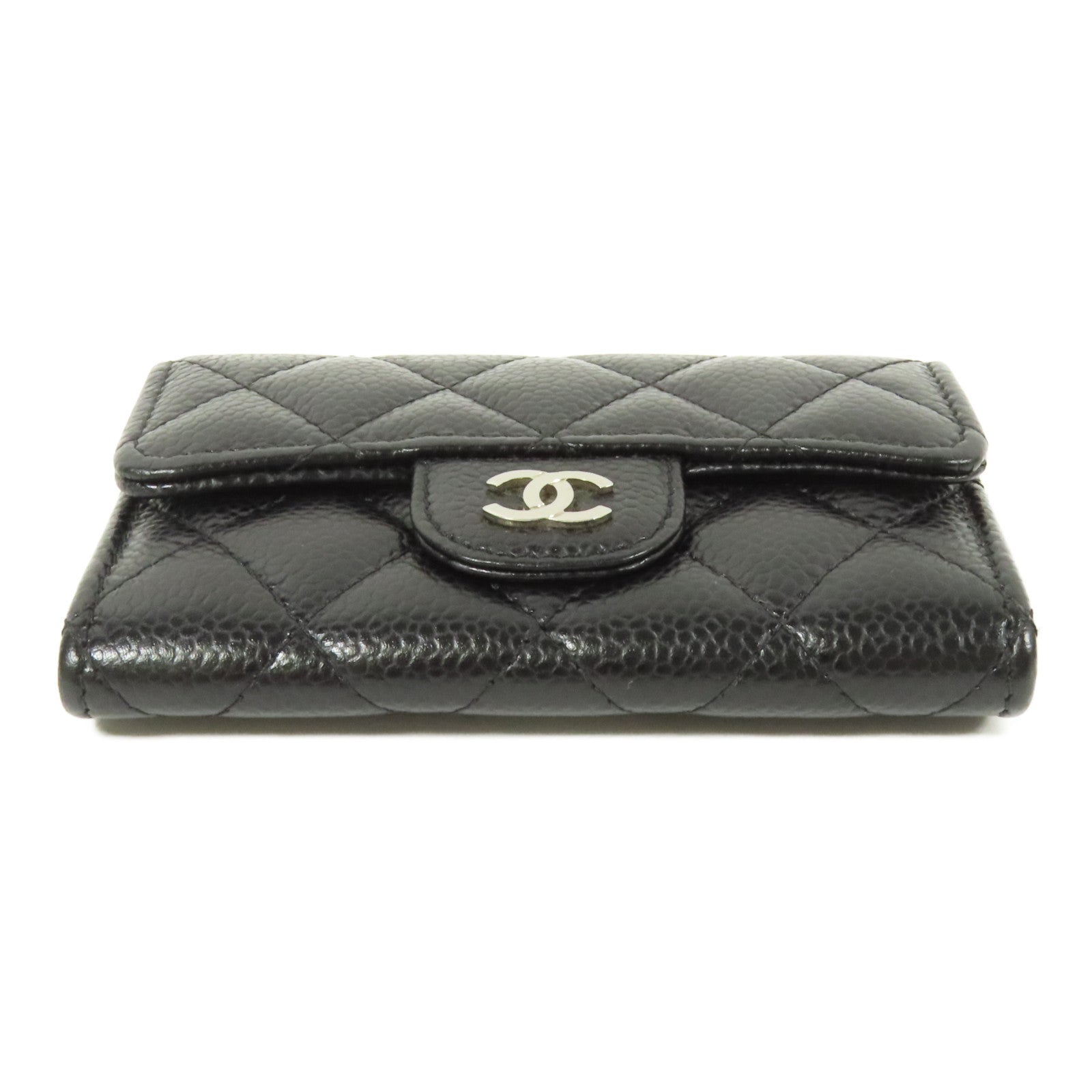 CHANEL 牛皮皮革Card Case銀扣卡片套