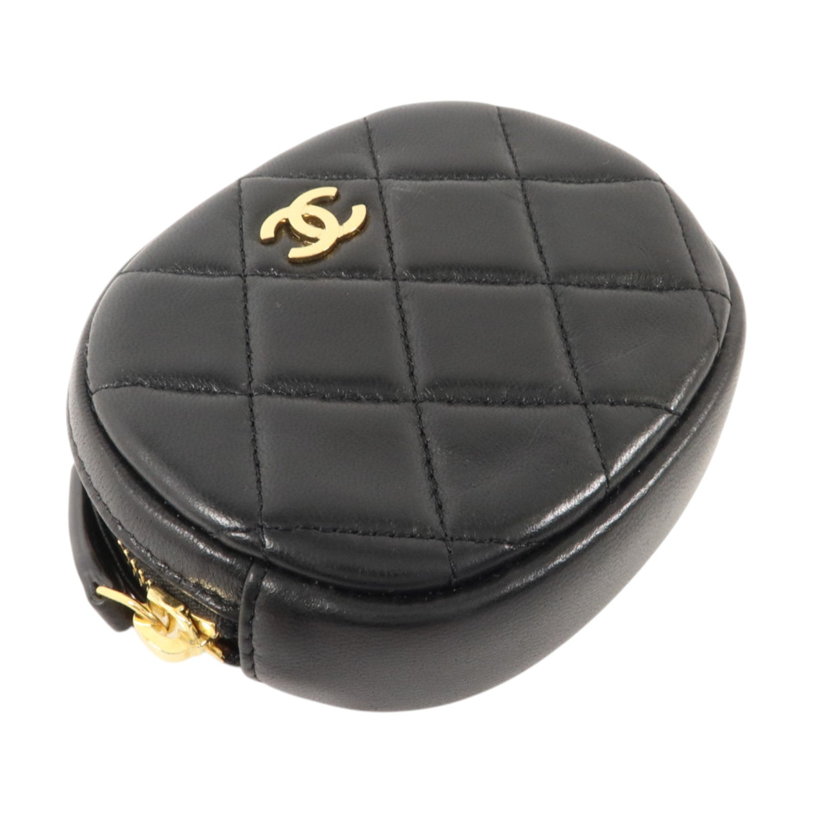 CHANEL 羊皮皮革Classic Round Coin Purse金扣零錢包