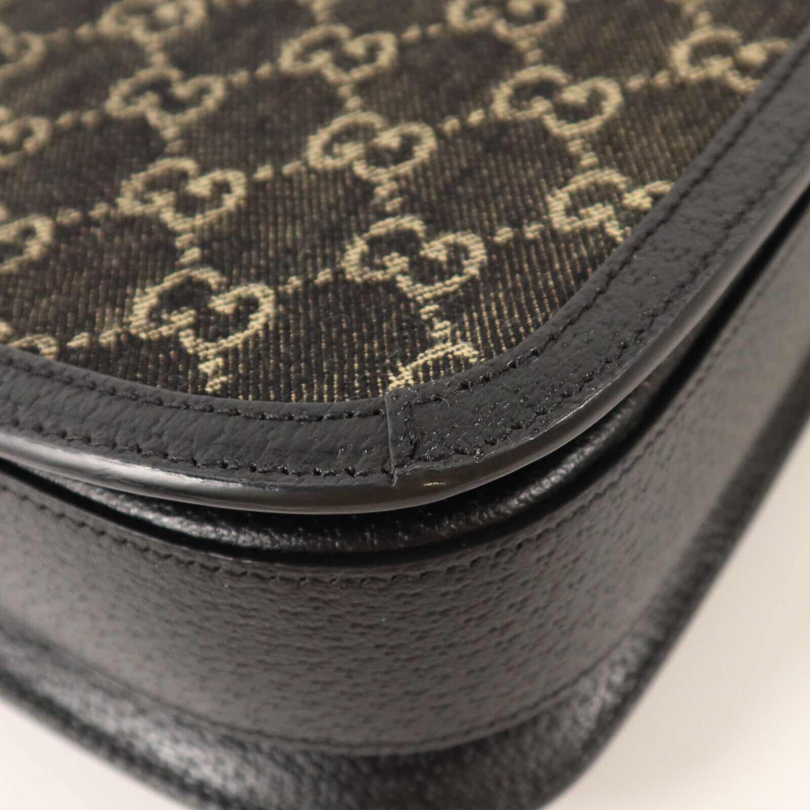 GUCCI GG帆布Horsebit 1955金扣肩背袋