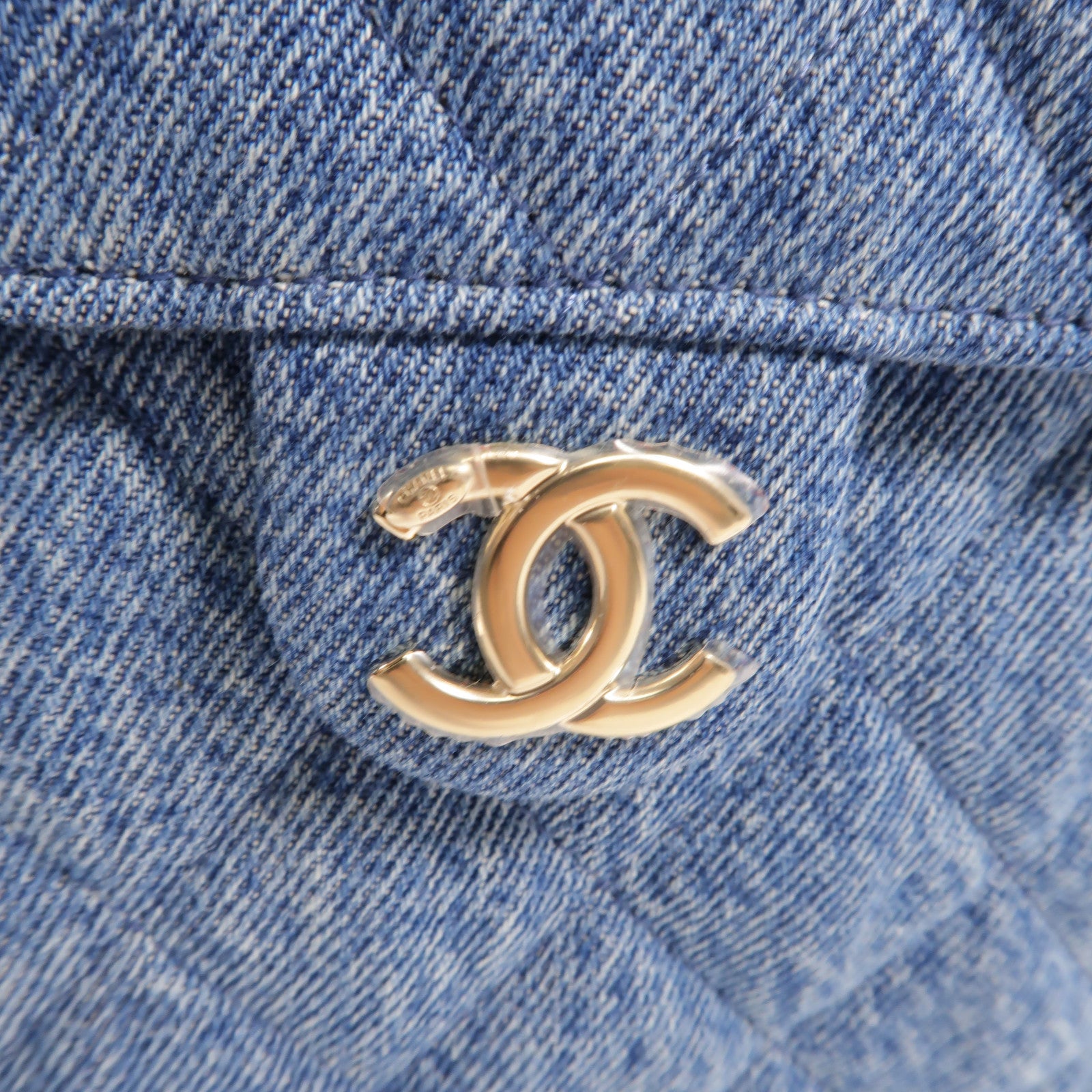 CHANEL 牛仔布Chanel 25 Small鏈帶肩背袋