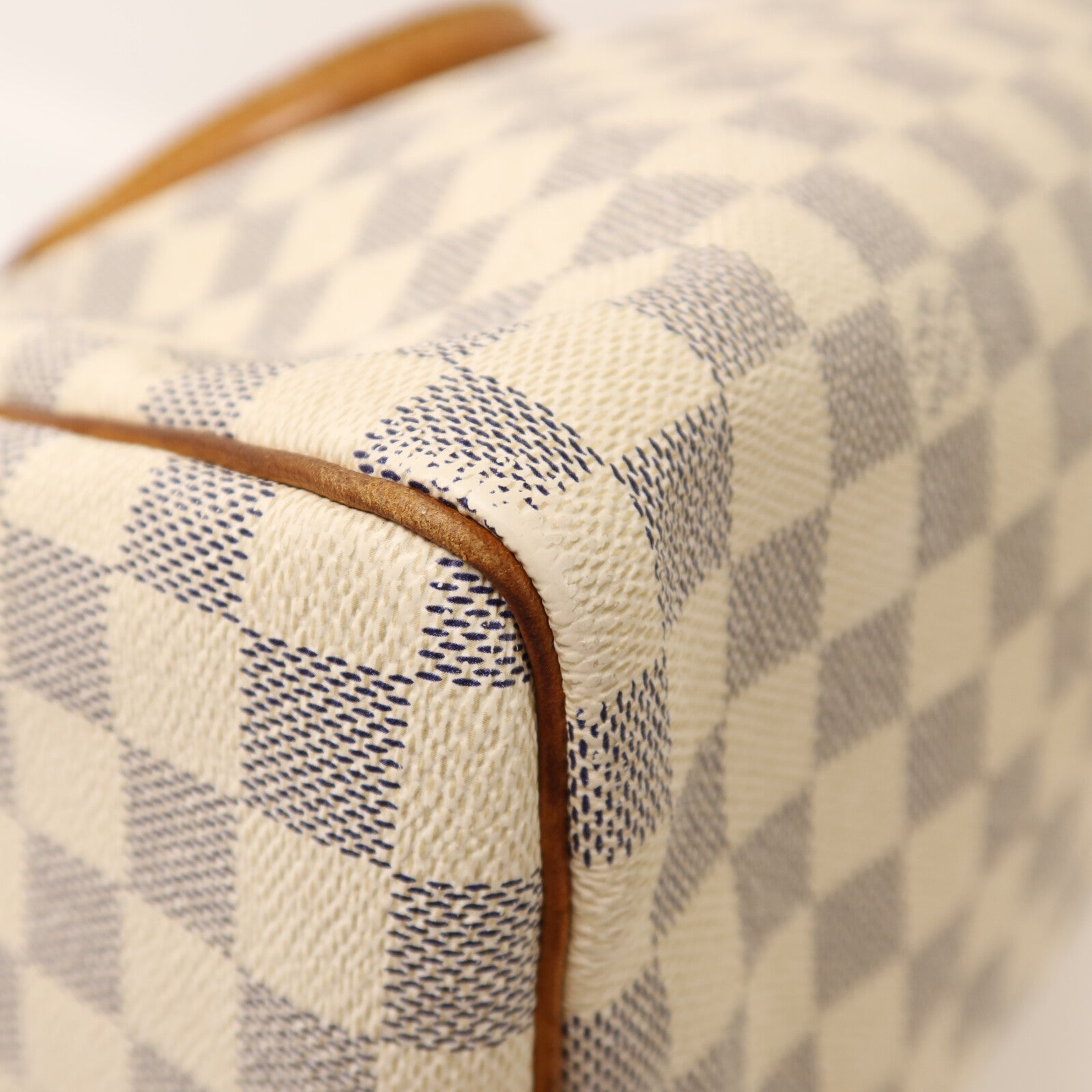 LOUIS VUITTON Damier Azur Speedy 30金扣手挽袋