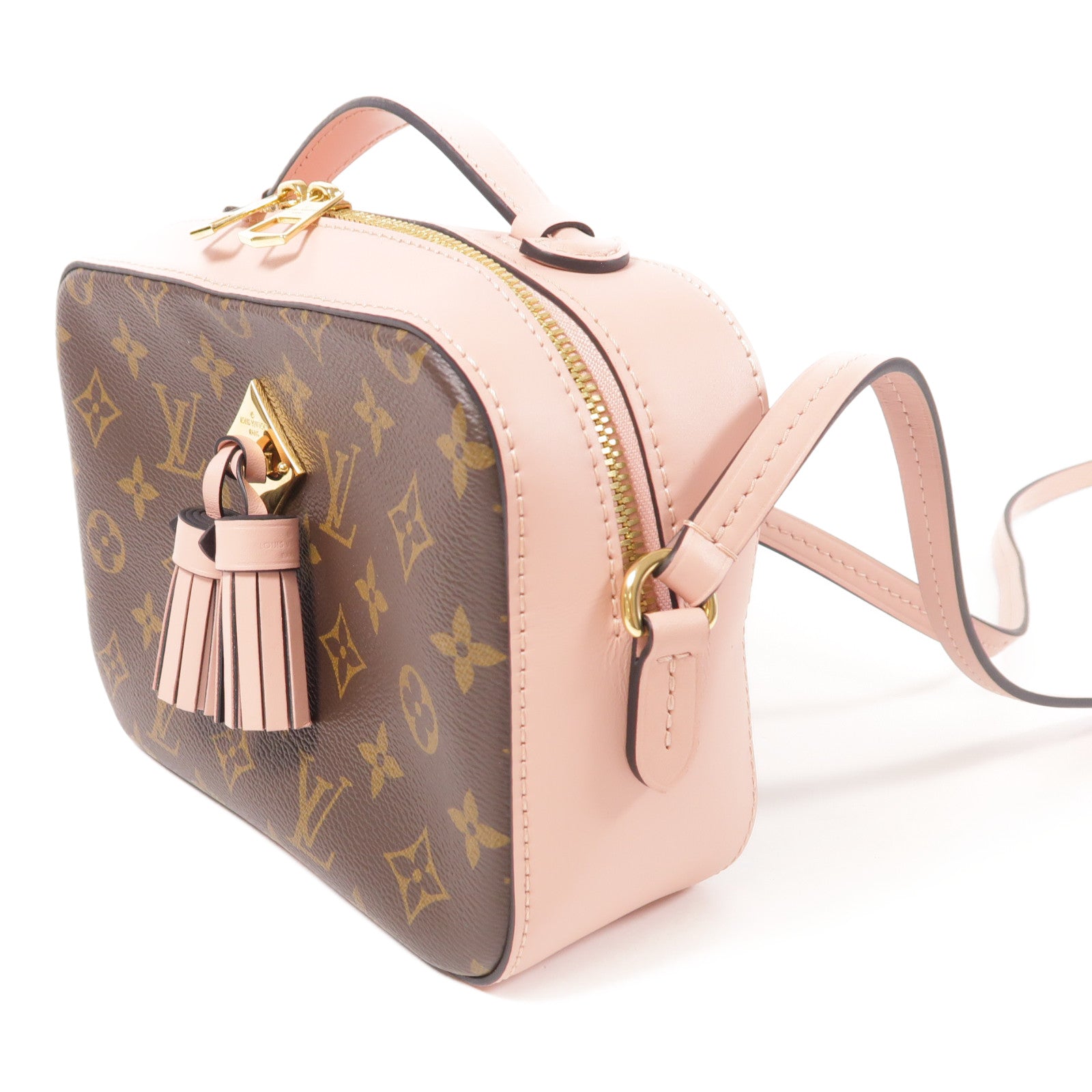 LOUIS VUITTON Monogram Saintonge金扣手挽肩背兩用袋