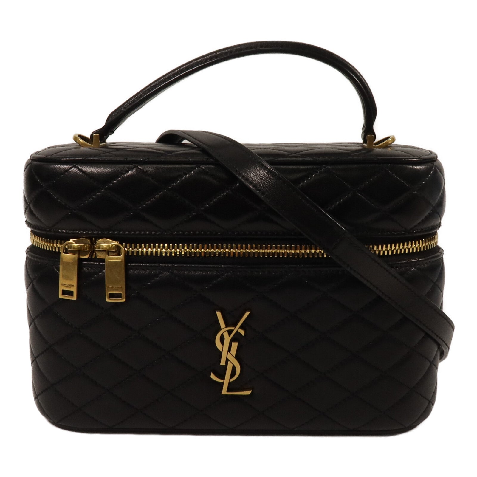 SAINT LAURENT 羊皮皮革Caby Vanity手挽肩背兩用袋