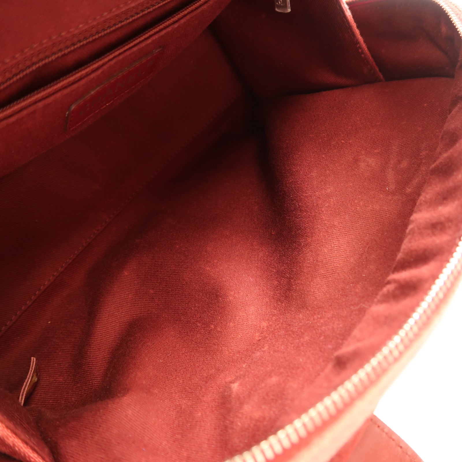 CHANEL 帆布Deauville Bowling Tote Bag銀扣手挽肩背兩用袋