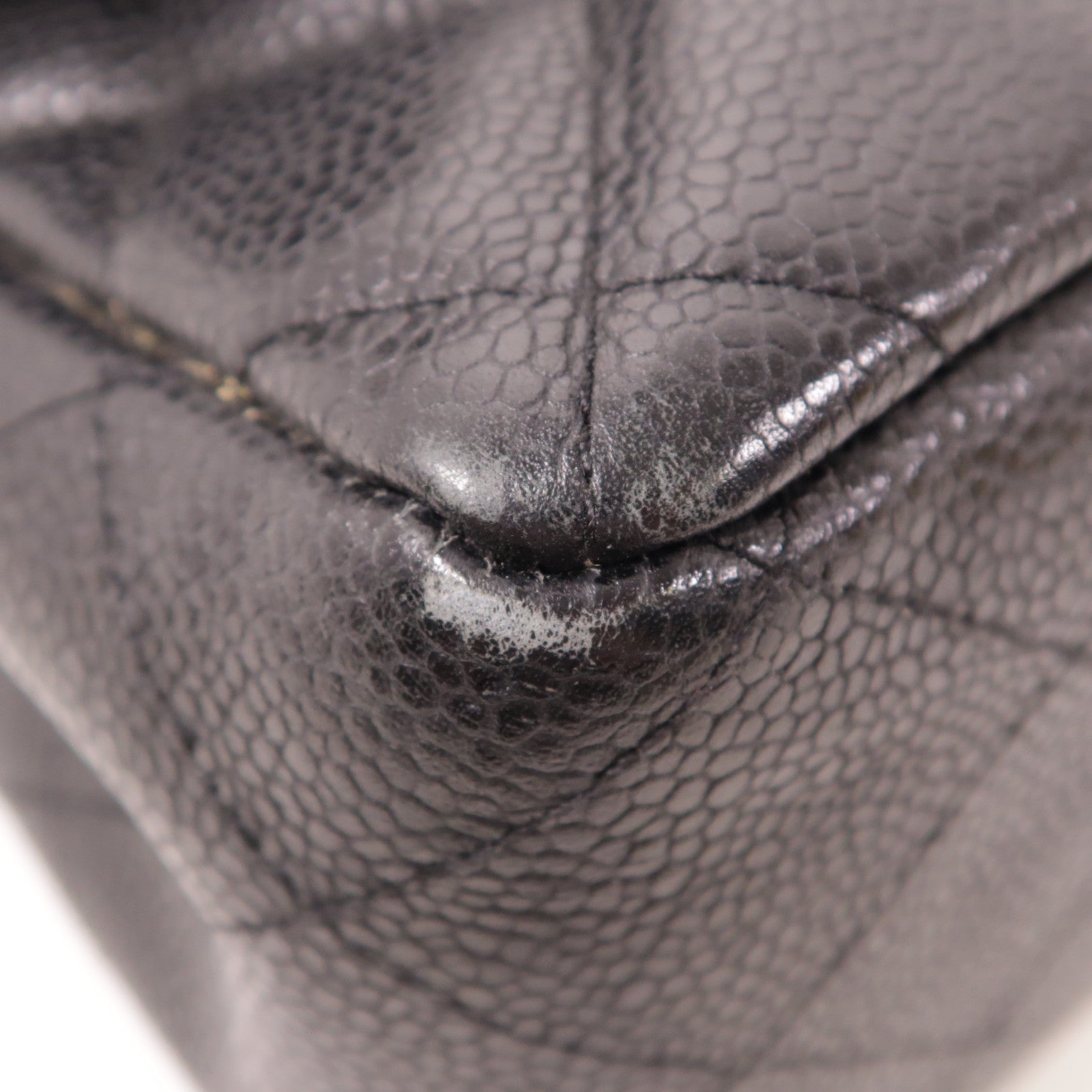 CHANEL CC SHW Large Classic Chain Shoulder Bag Calfskin Leather Black