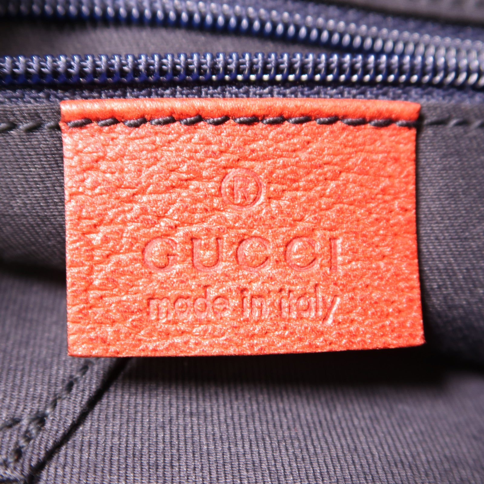 GUCCI 帆布/皮革Shoulder Bag金扣肩背袋灰色/紅色