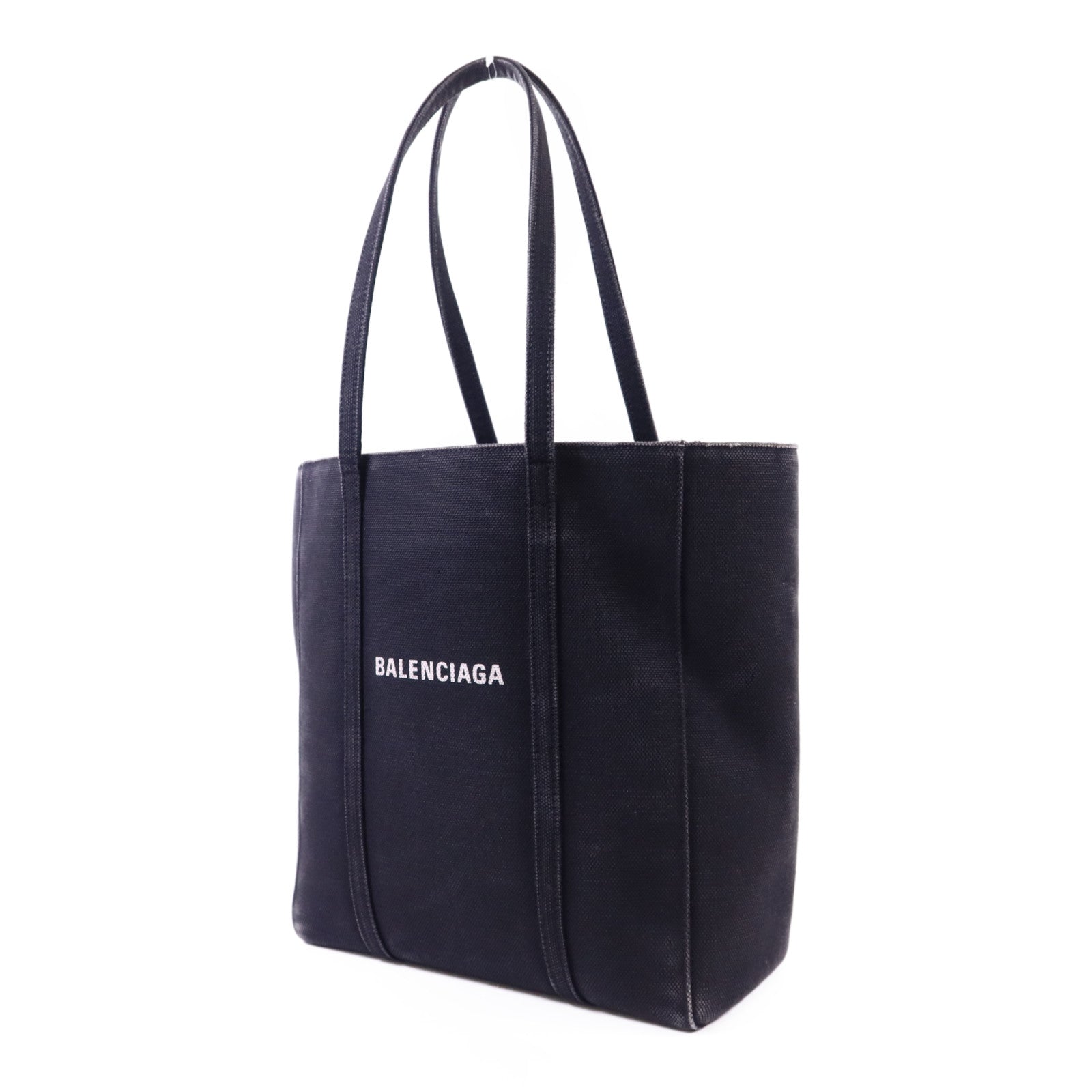 BALENCIAGA 帆布Everyday XS銀扣手挽肩背兩用袋