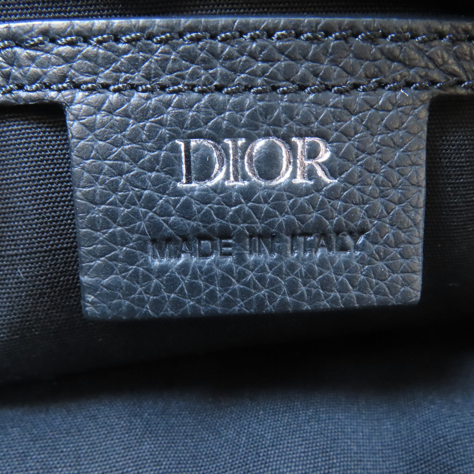 Dior 【激減優惠】牛皮皮革Saddle銀扣肩背袋黑色