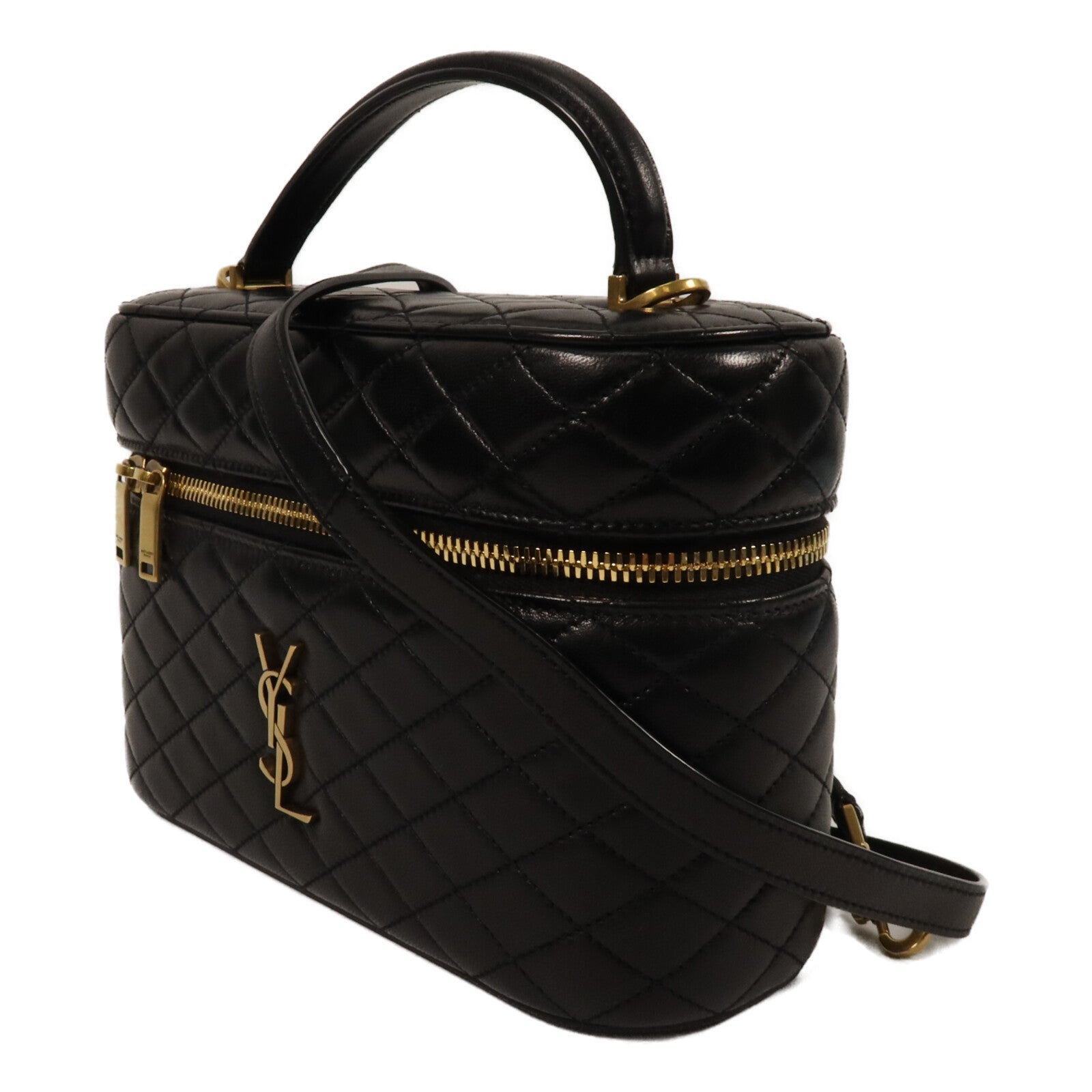SAINT LAURENT 羊皮皮革Caby Vanity手挽肩背兩用袋