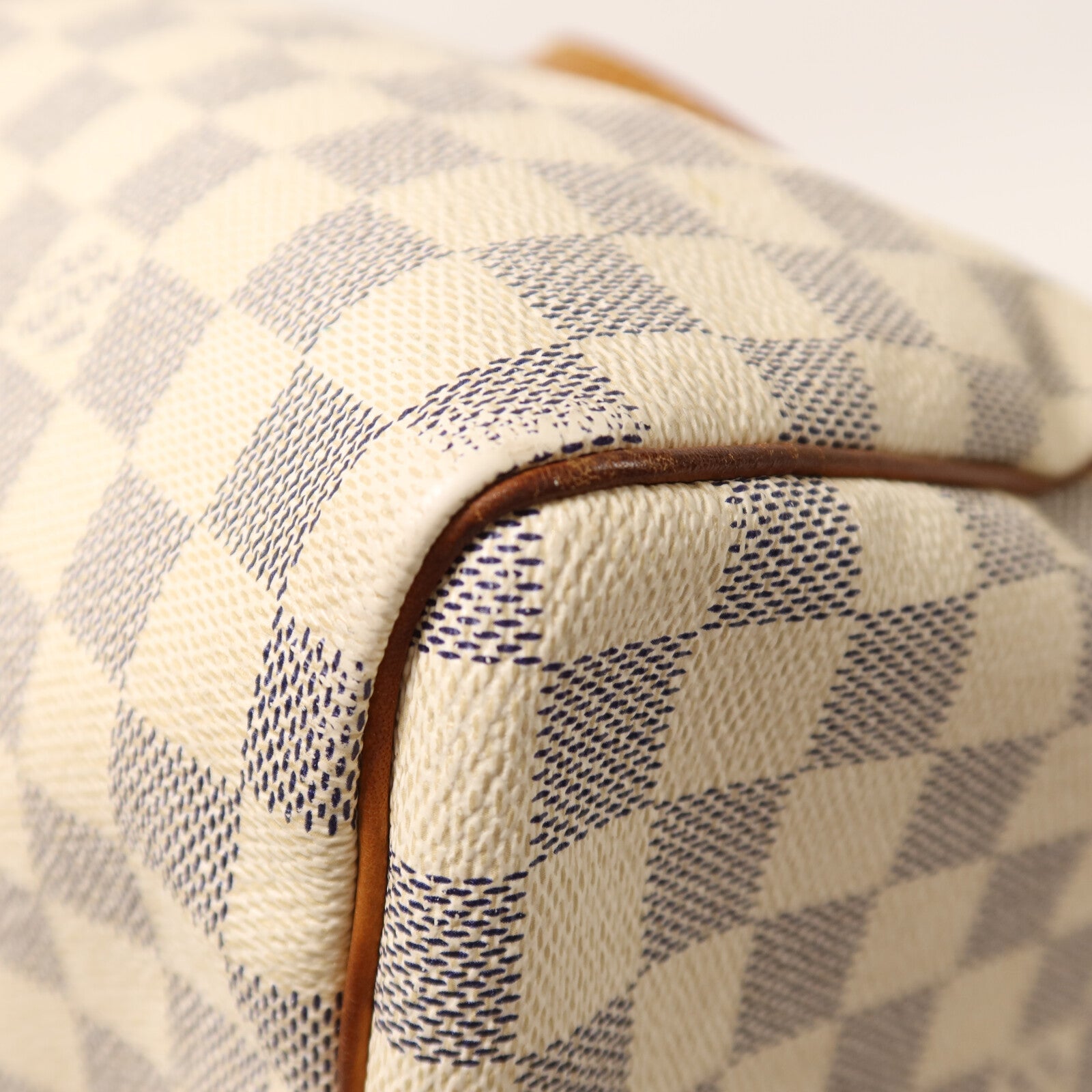 LOUIS VUITTON Damier Azur Speedy 30金扣手挽袋