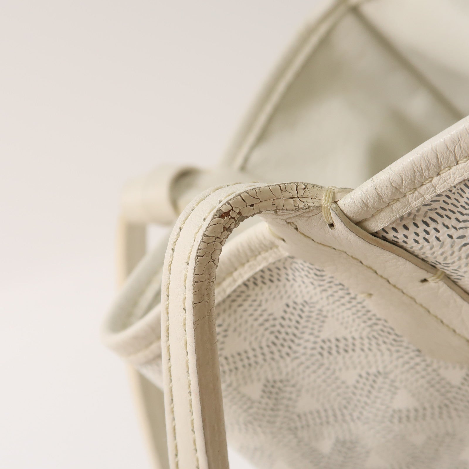 GOYARD 【激減優惠】塗層帆布Mini Anjou手挽袋白色