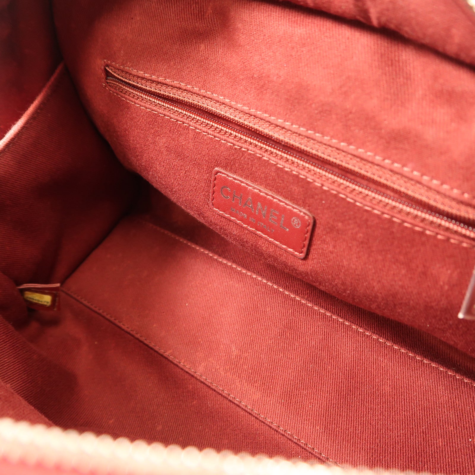 CHANEL 帆布Deauville Bowling Tote Bag銀扣手挽肩背兩用袋