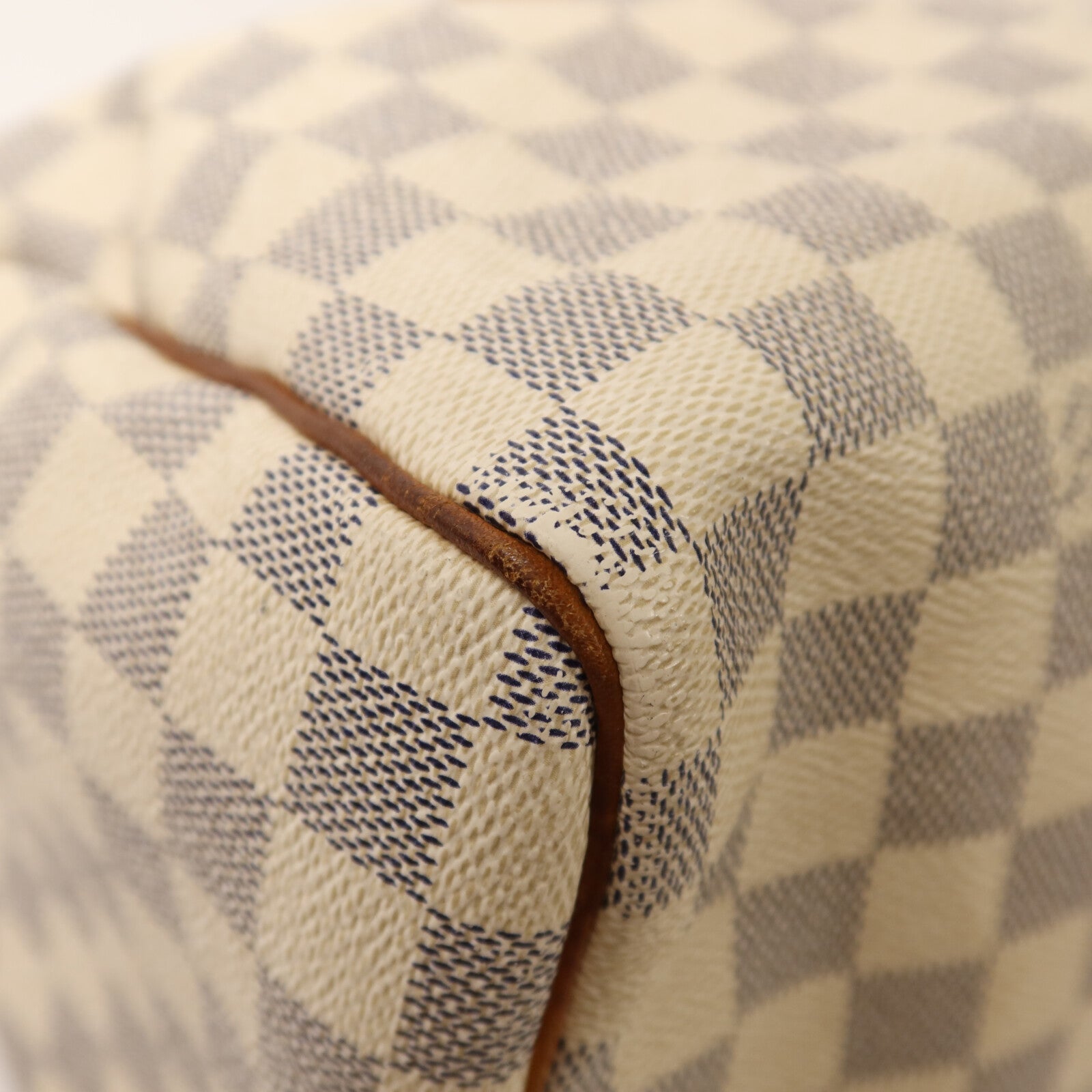 LOUIS VUITTON Damier Azur Speedy 30金扣手挽袋