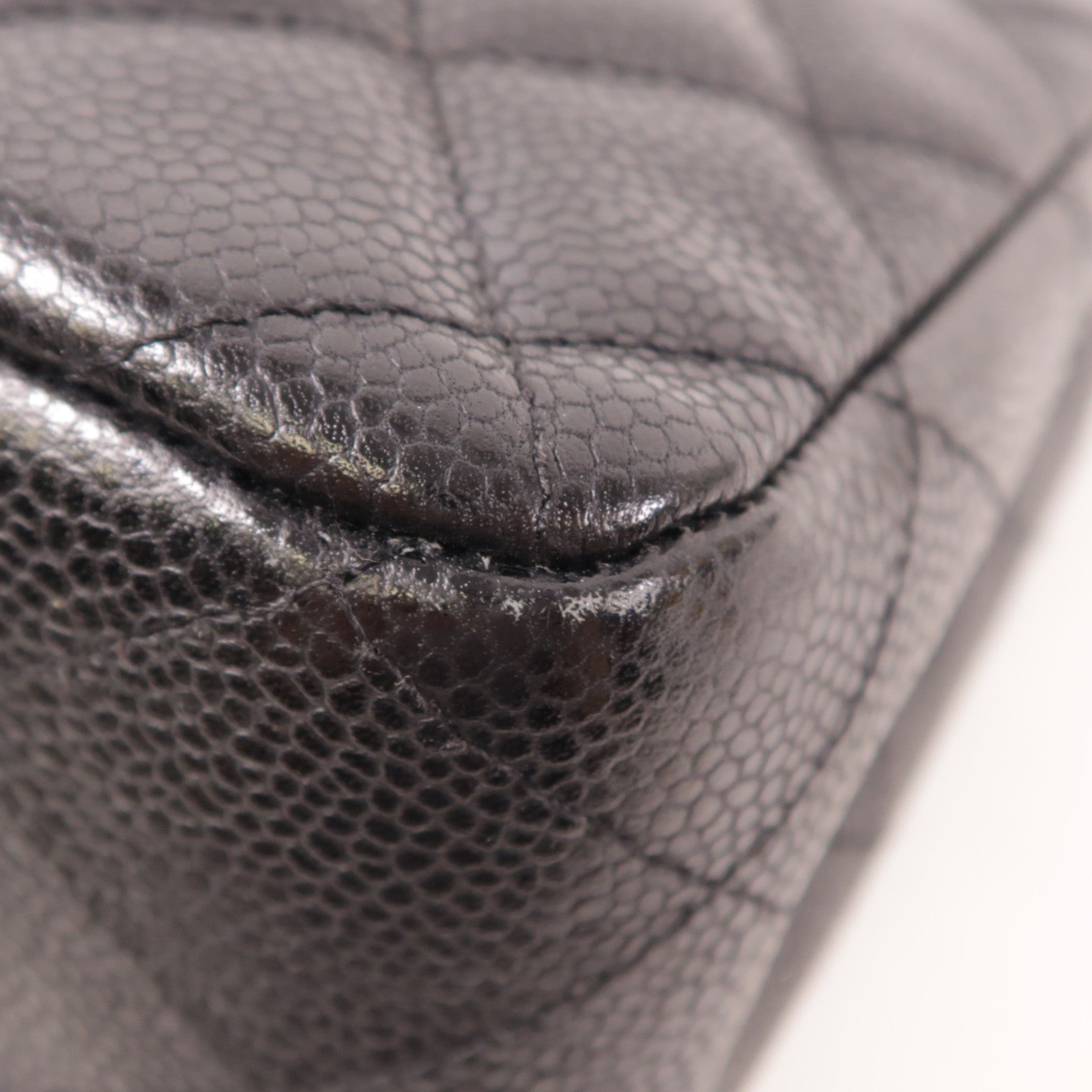 CHANEL CC SHW Large Classic Chain Shoulder Bag Calfskin Leather Black